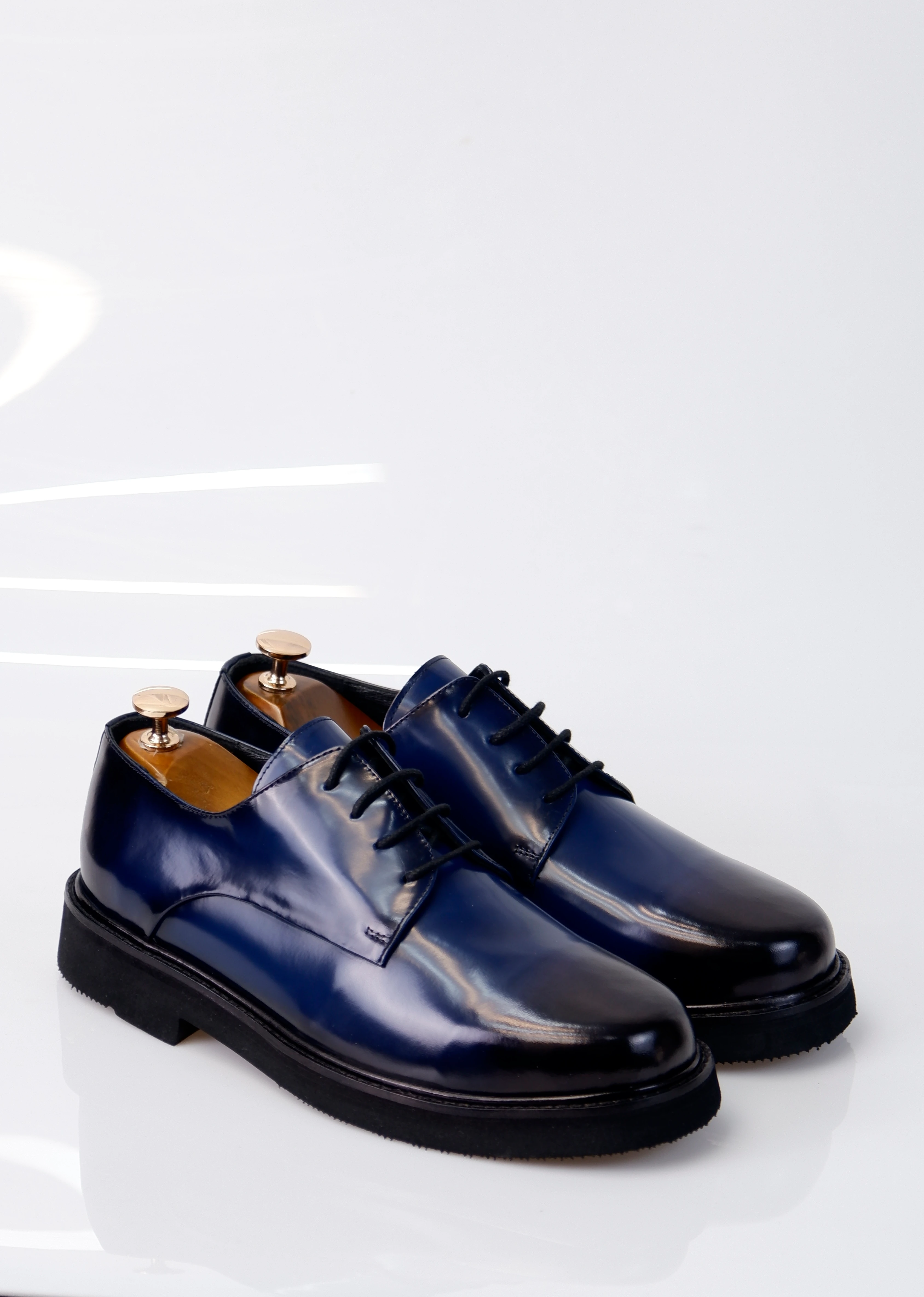 Regent Model Hakiki Natural Açma Deri Casual Ayakkbı - Lacivert Siyah Taban