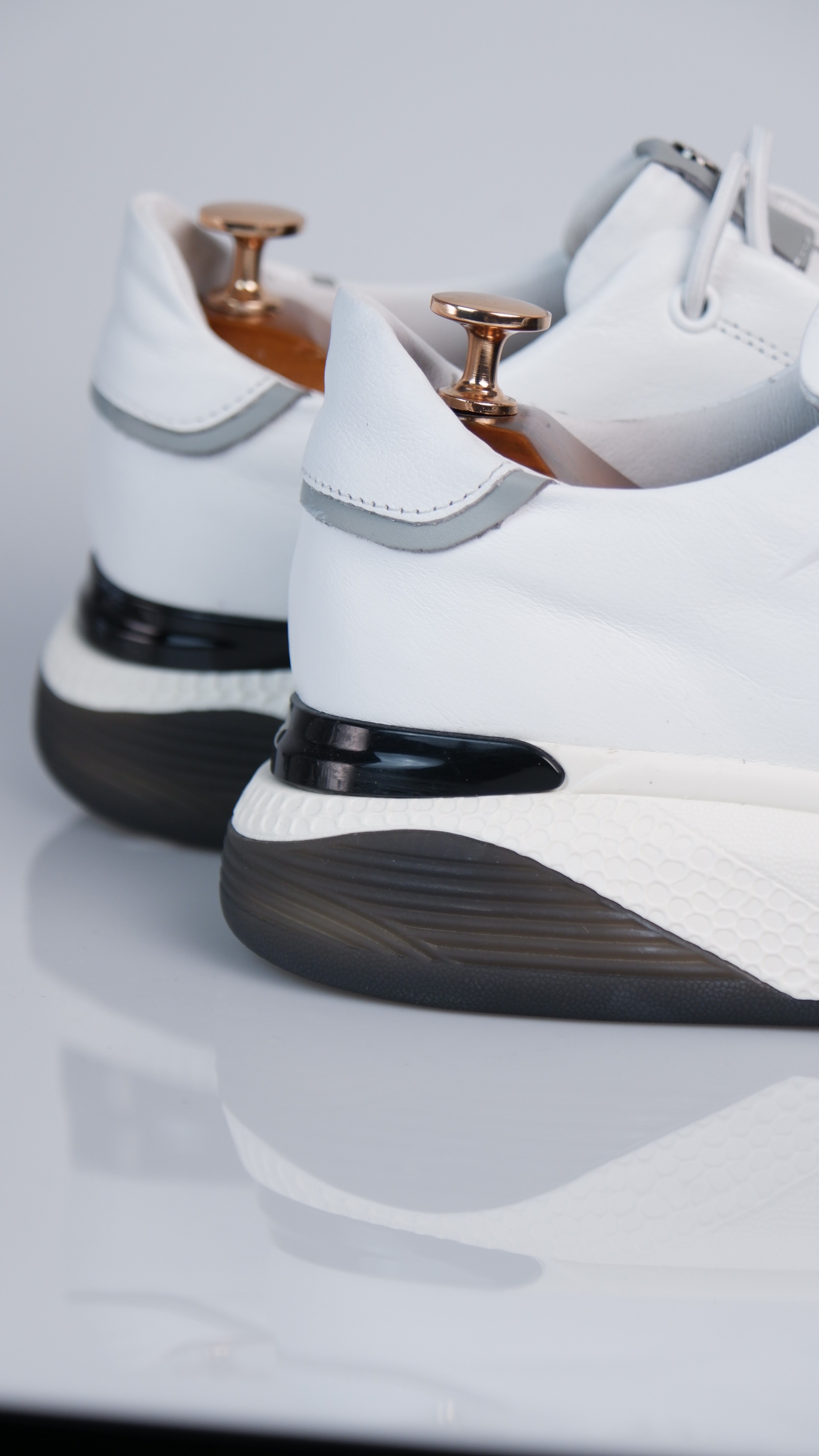 Claw Model Hakiki Natural Deri Köpük Comfort Taban Sneaker Ayakkabı - Grii