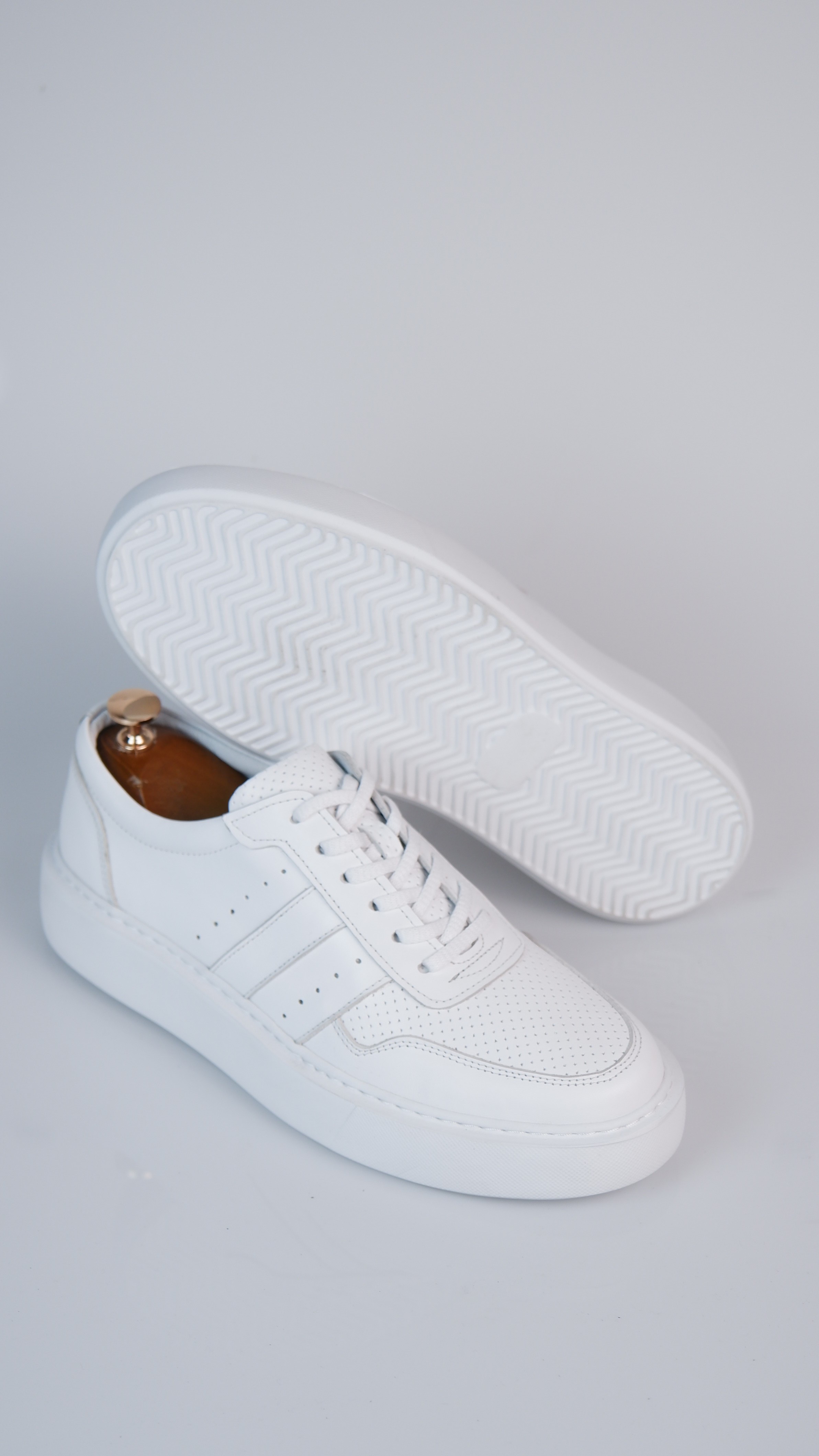 Viper Model Hakiki Natural Deri Sneaker Ayakkabı - Grii