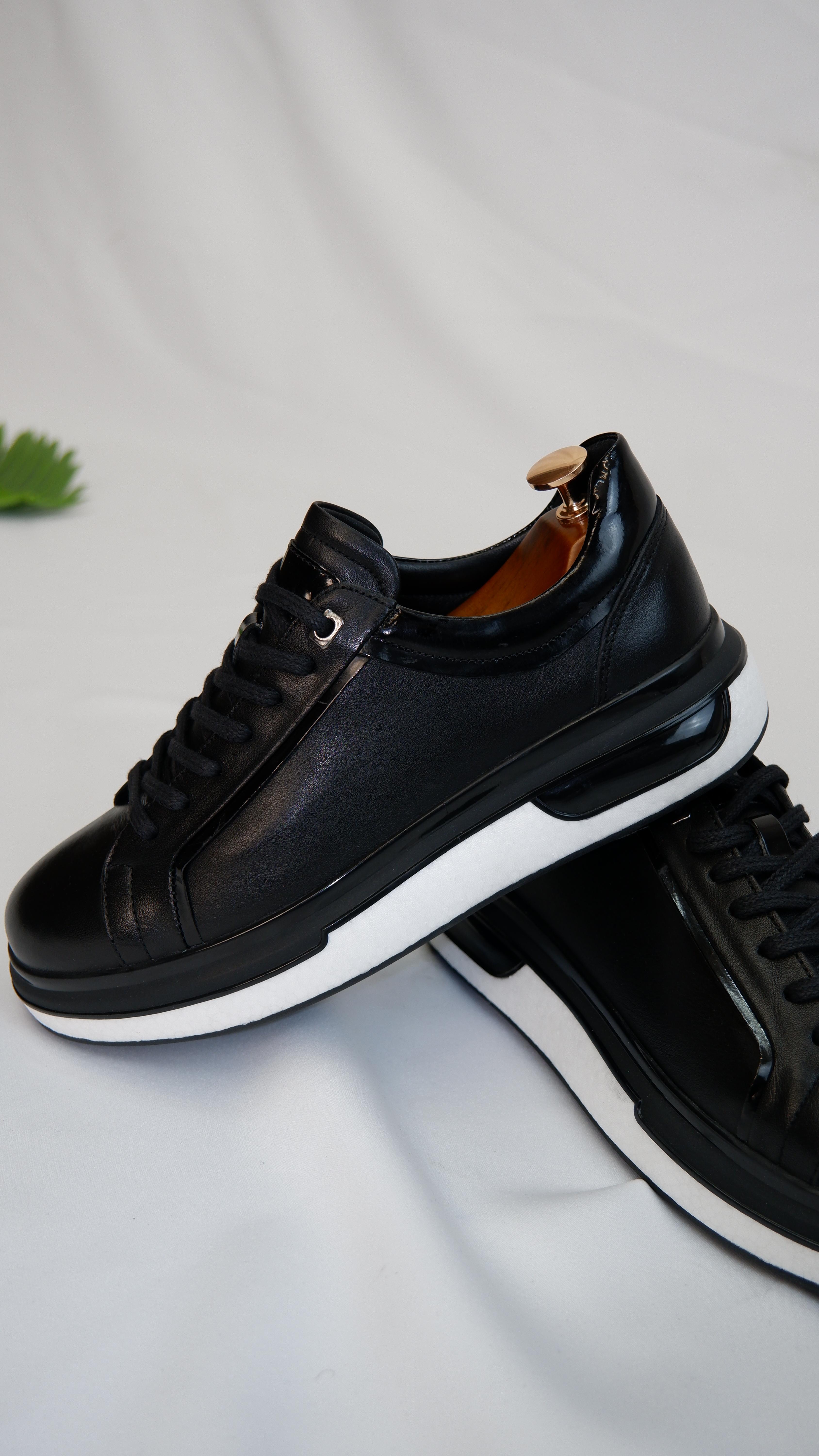 Orion model Hakiki Natural Deri Köpük Comfort Taban Sneaker Ayakkabı