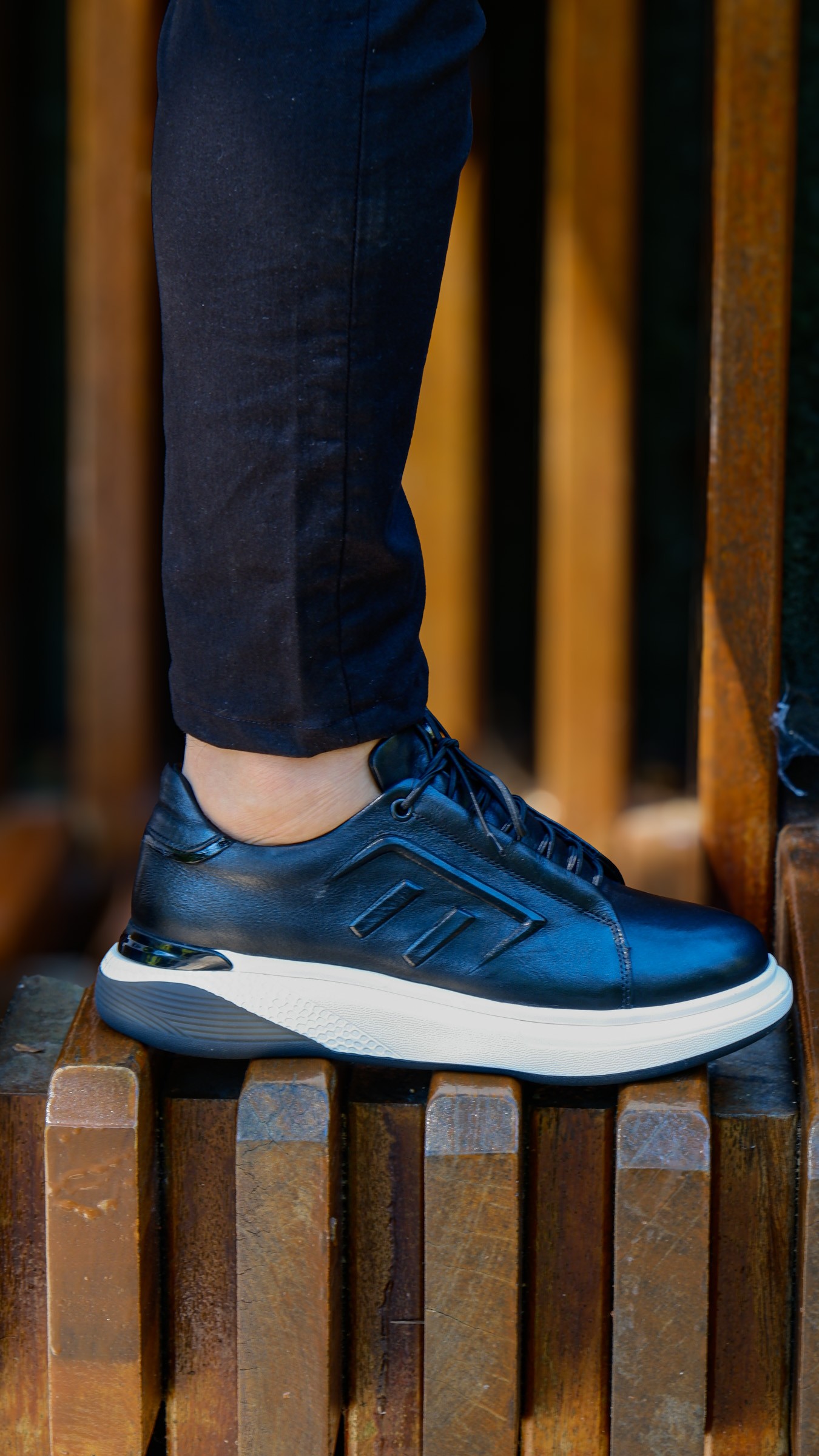Claw Model Hakiki Natural Deri Köpük Comfort Taban Sneaker Ayakkabı - Siyah