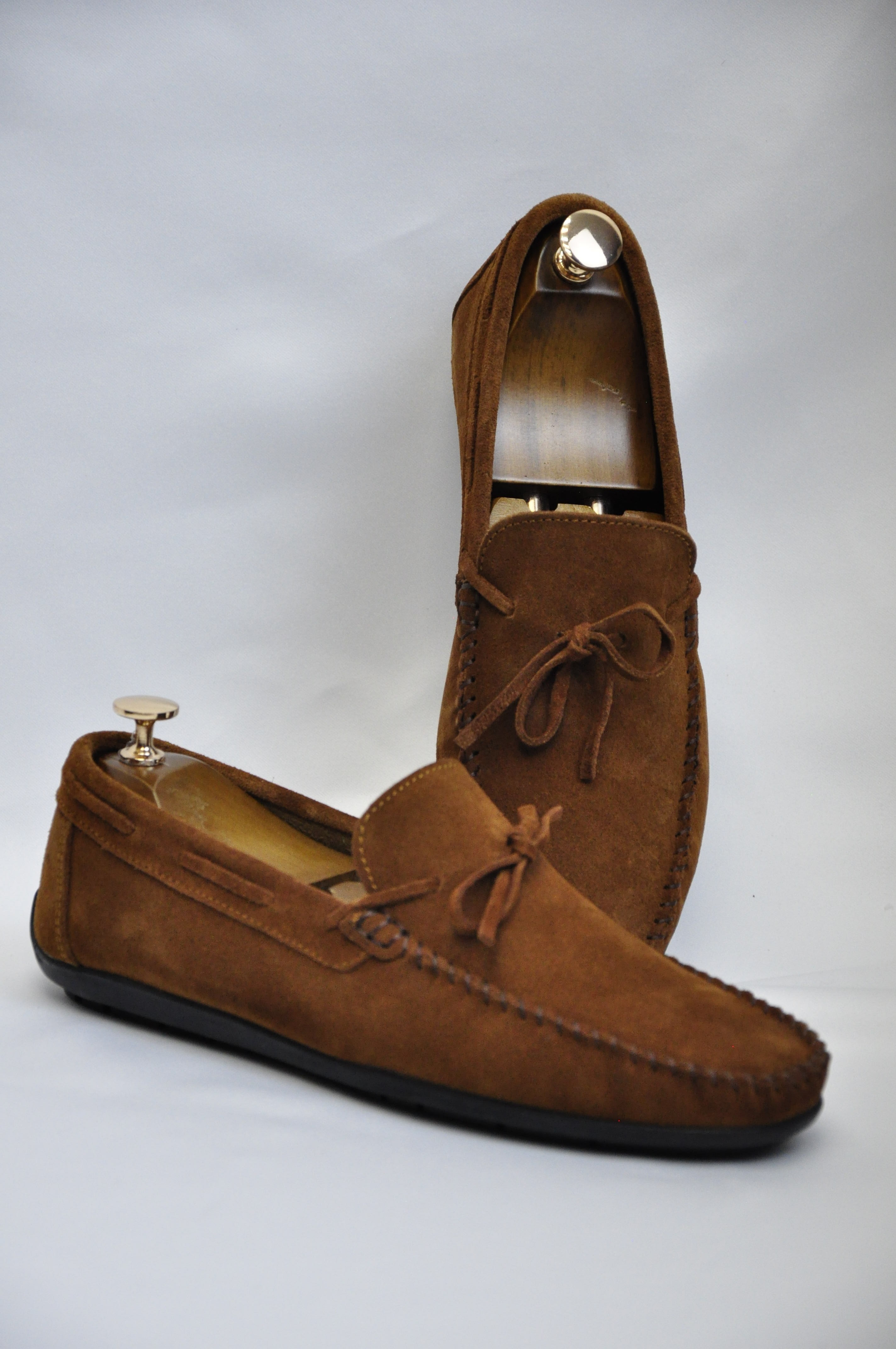 Roc Model Hakiki Natural Süet Deri Loafer Ayakkabı - TABA