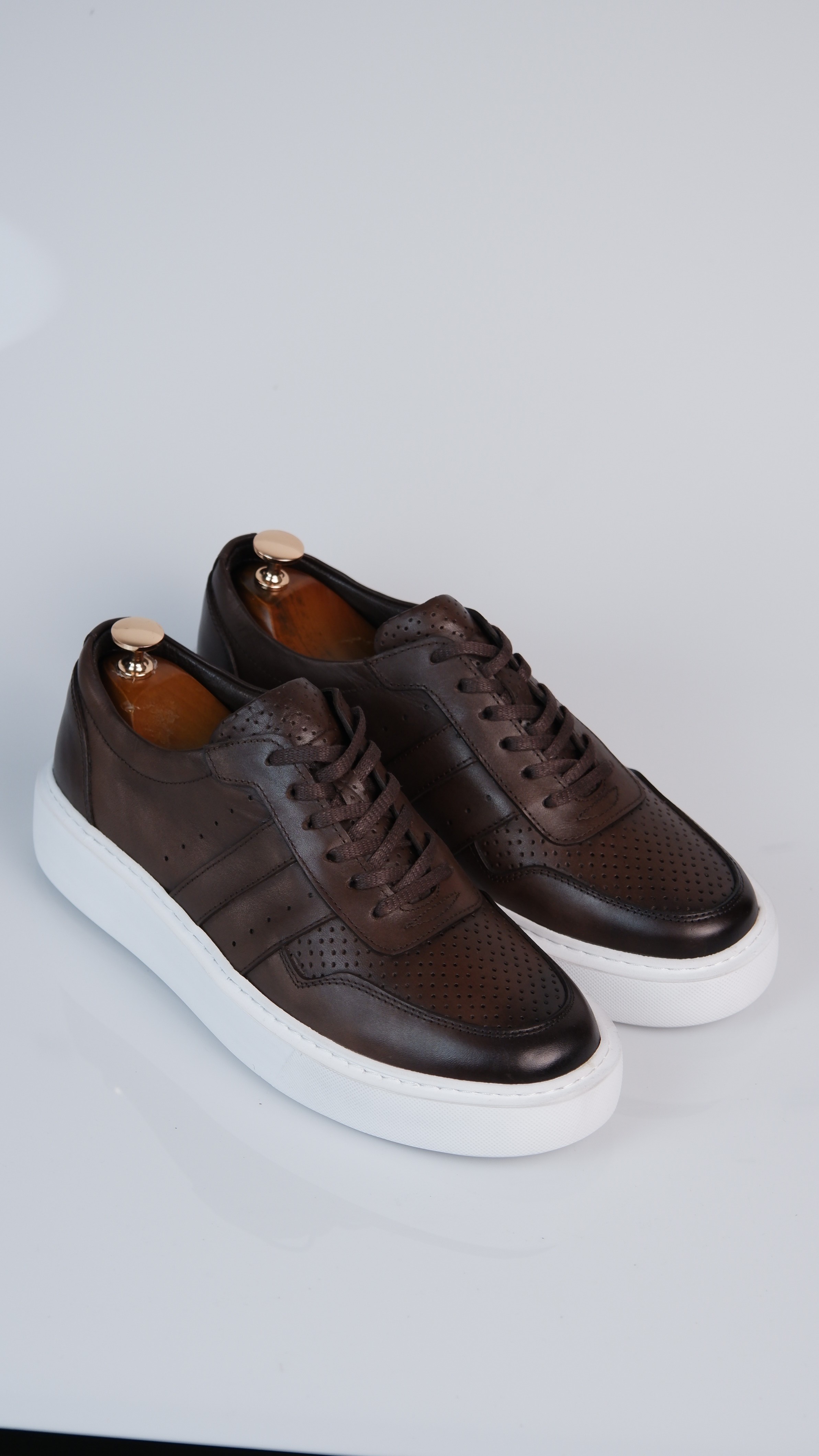 Viper Model Hakiki Natural Deri Sneaker Ayakkabı - Kahverengi