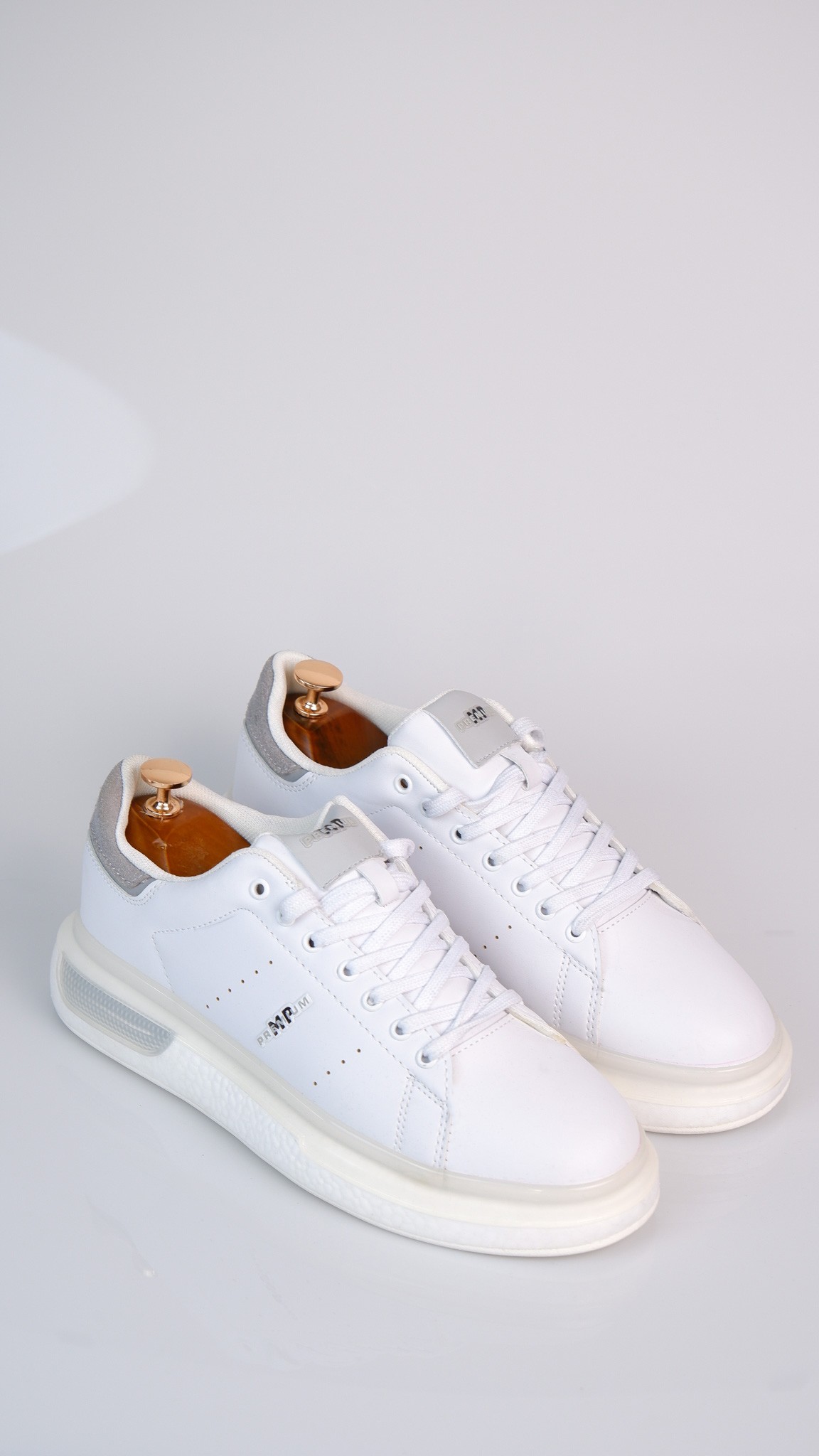 Pekin Model Hakiki Natural Deri Sneaker Ayakkabı - Grii