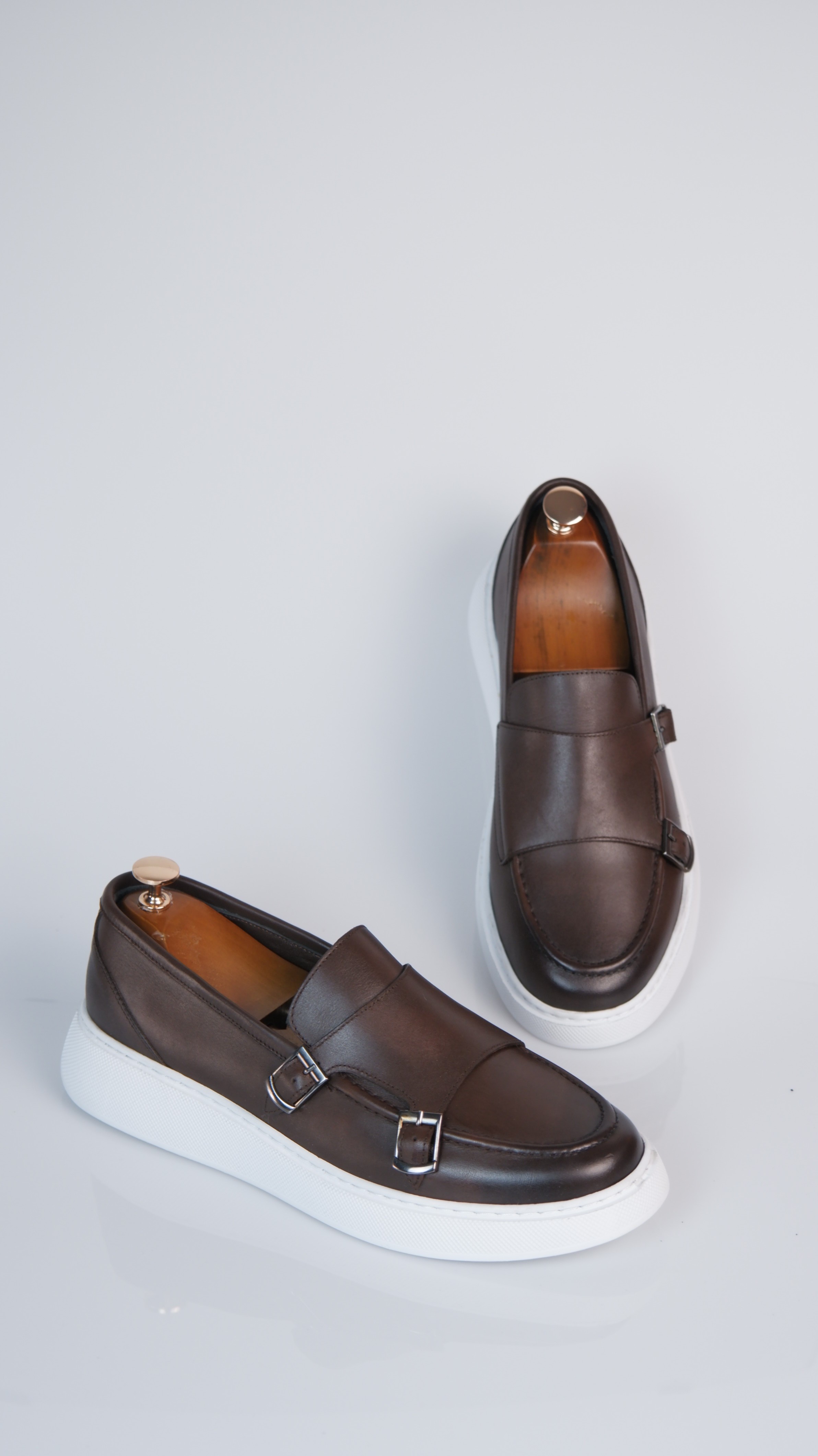 Cait Model Hakiki Natural Deri Casual Ayakkabı - Kahverengi