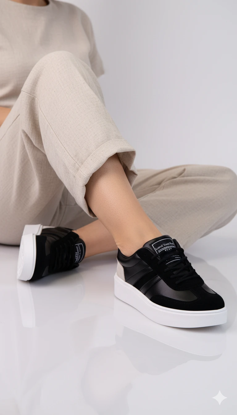 Contrast Model Günlük Kadın Sneaker Ayakkabı
