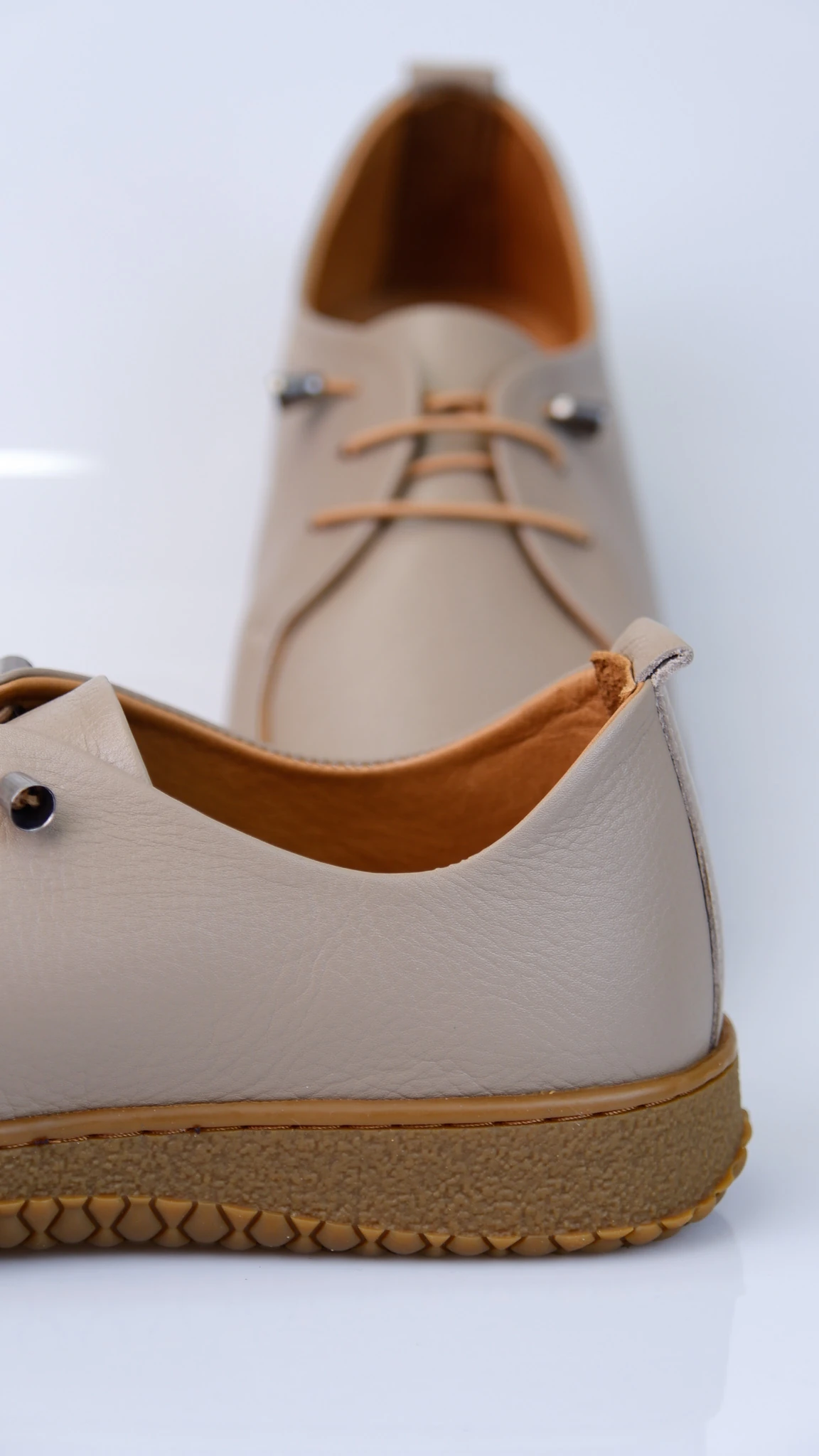 Latitude Model Hakiki Deri Kadın Sneaker Ayakkabı - Bej