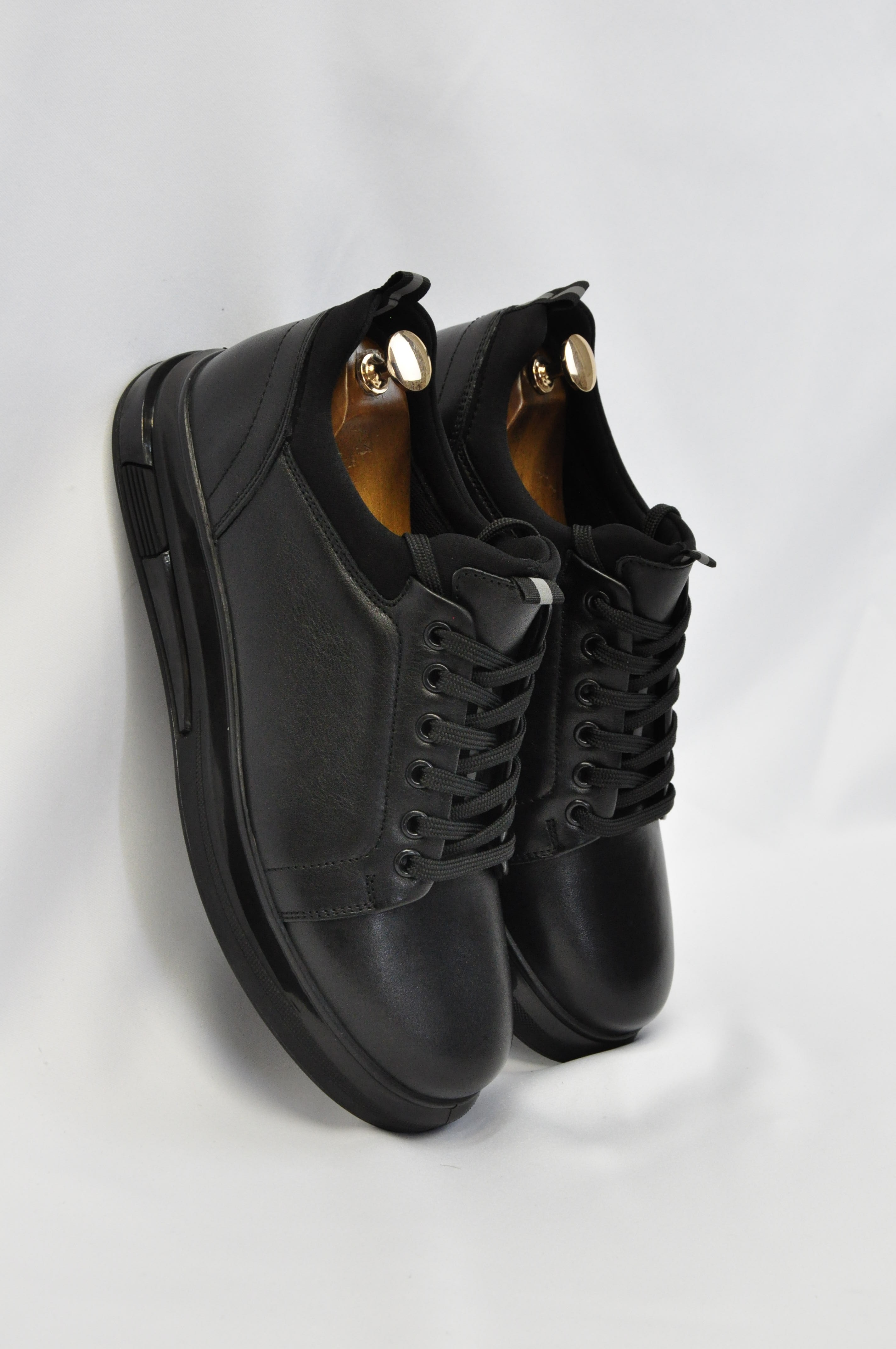 Roma Model Hakiki Natural Deri Sneaker Ayakkabı - Siyah