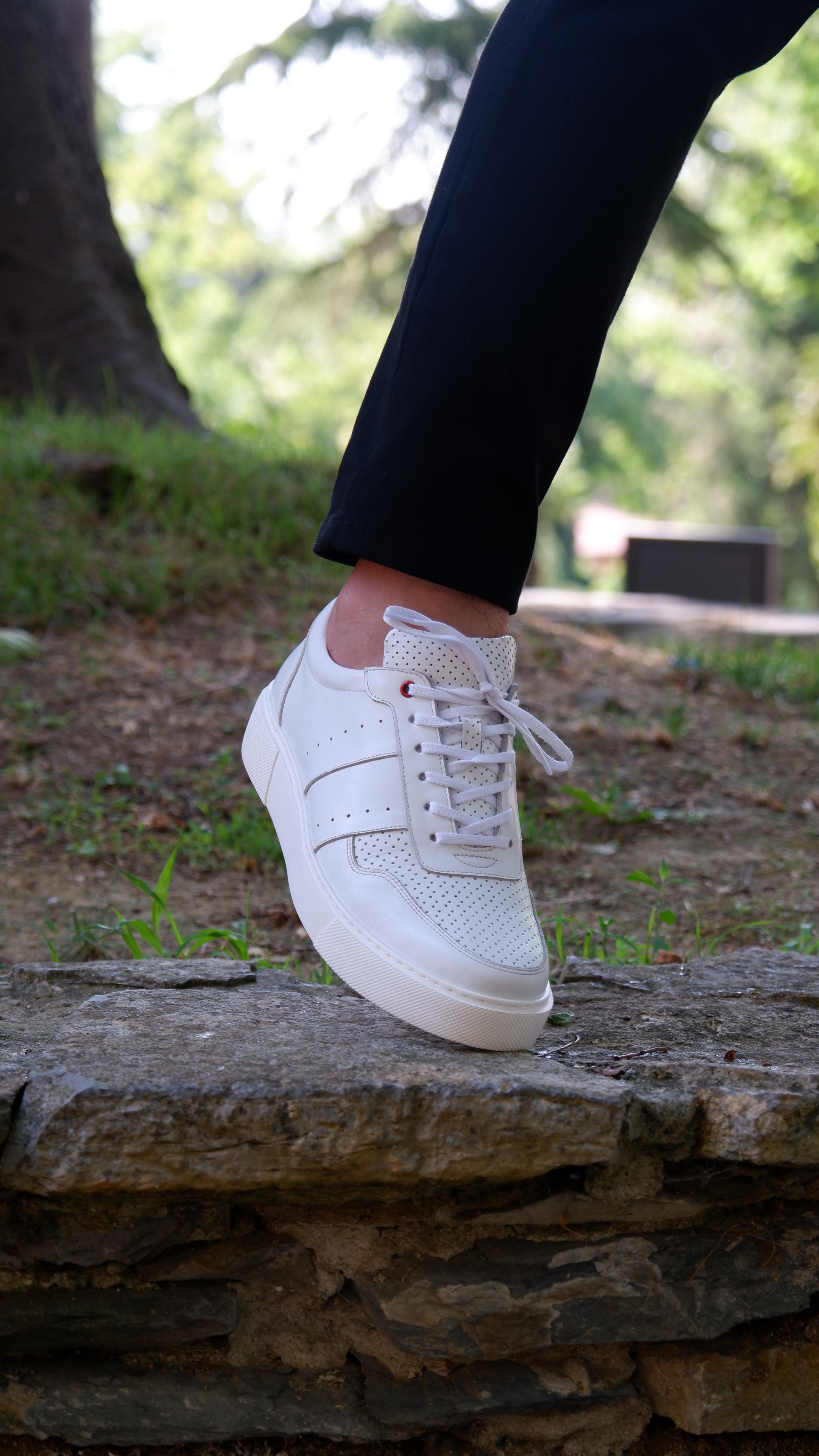 Viper Model Hakiki Natural Deri Sneaker Ayakkabı - Grii