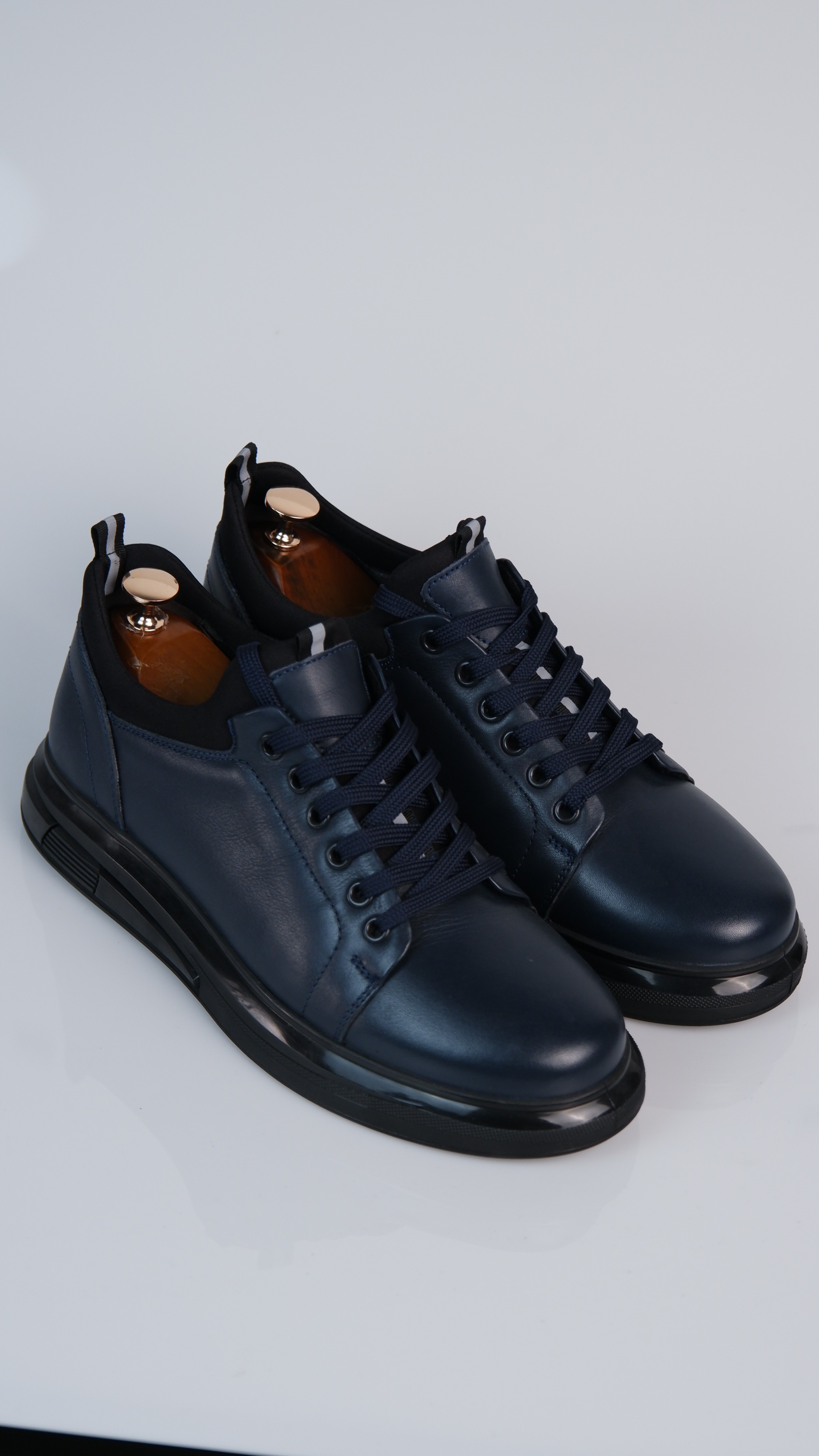 Roma Model Hakiki Natural Deri Sneaker Ayakkabı - LACİVERT
