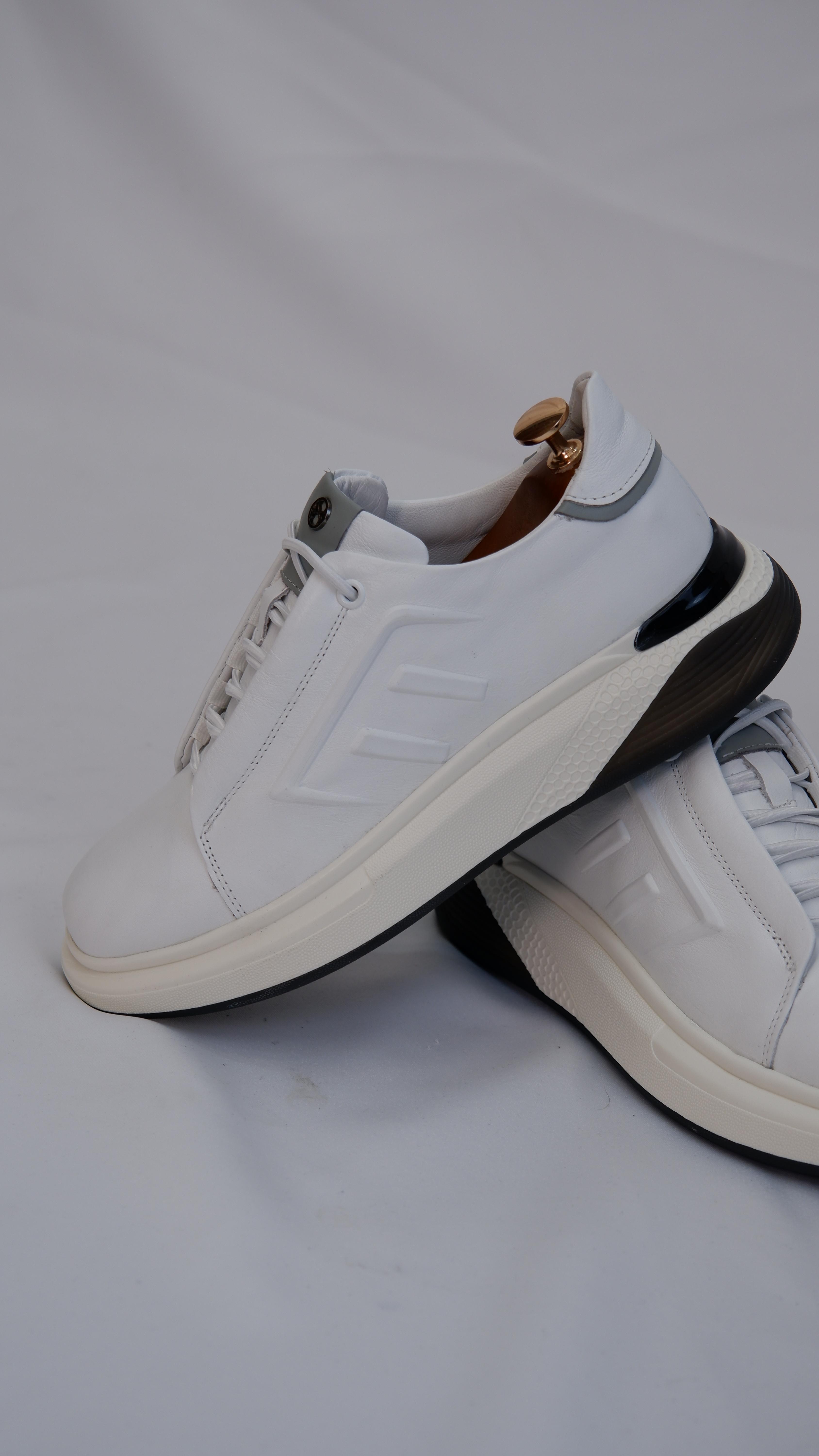 Claw Model Hakiki Natural Deri Köpük Comfort Taban Sneaker Ayakkabı - Grii