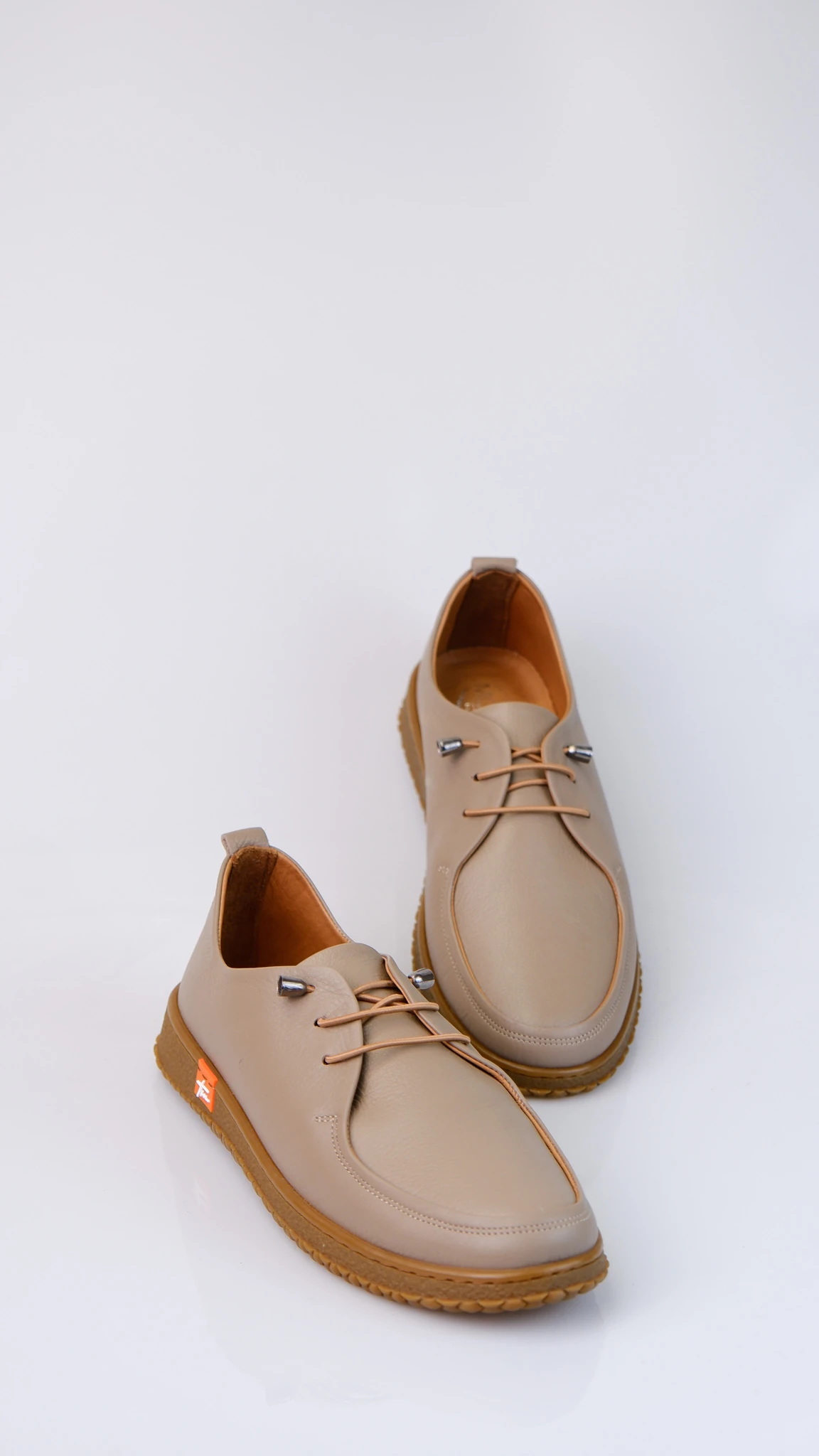 Latitude Model Hakiki Deri Kadın Sneaker Ayakkabı - Bej