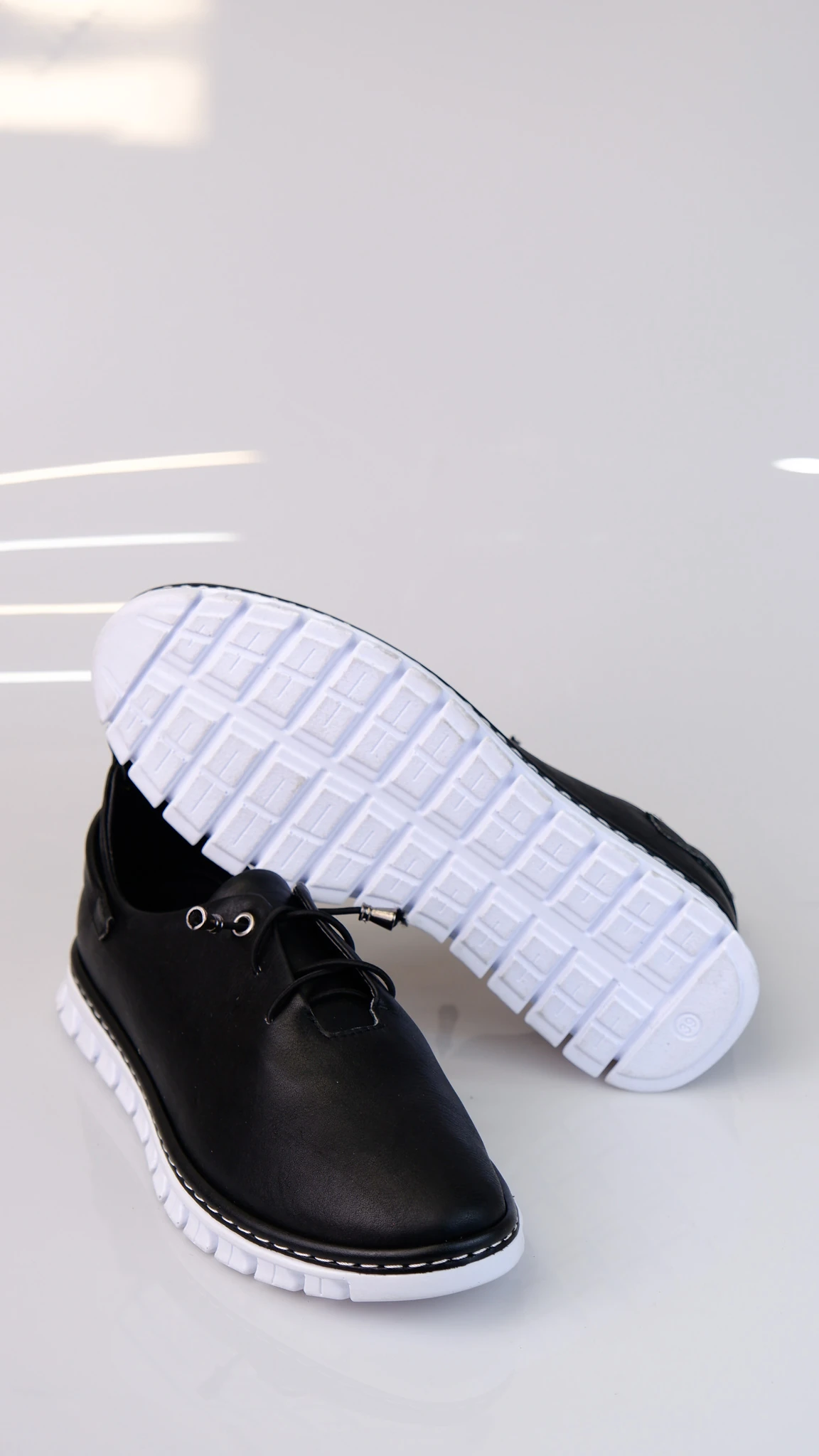 Pearl Model Hakiki Deri Kadın Loafer Ayakkabı - Siyah