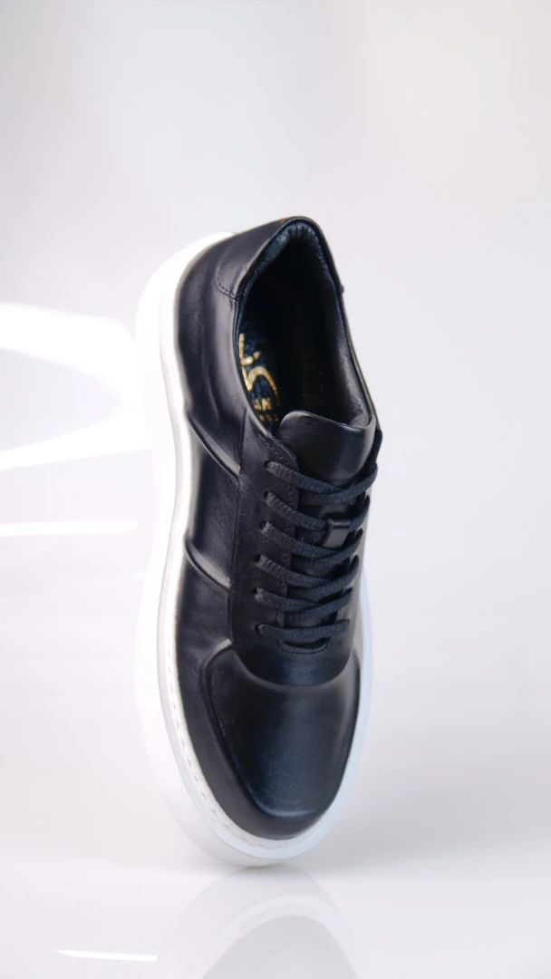 Navy Model hakiki Natural Deri Sneaker Ayakkabı