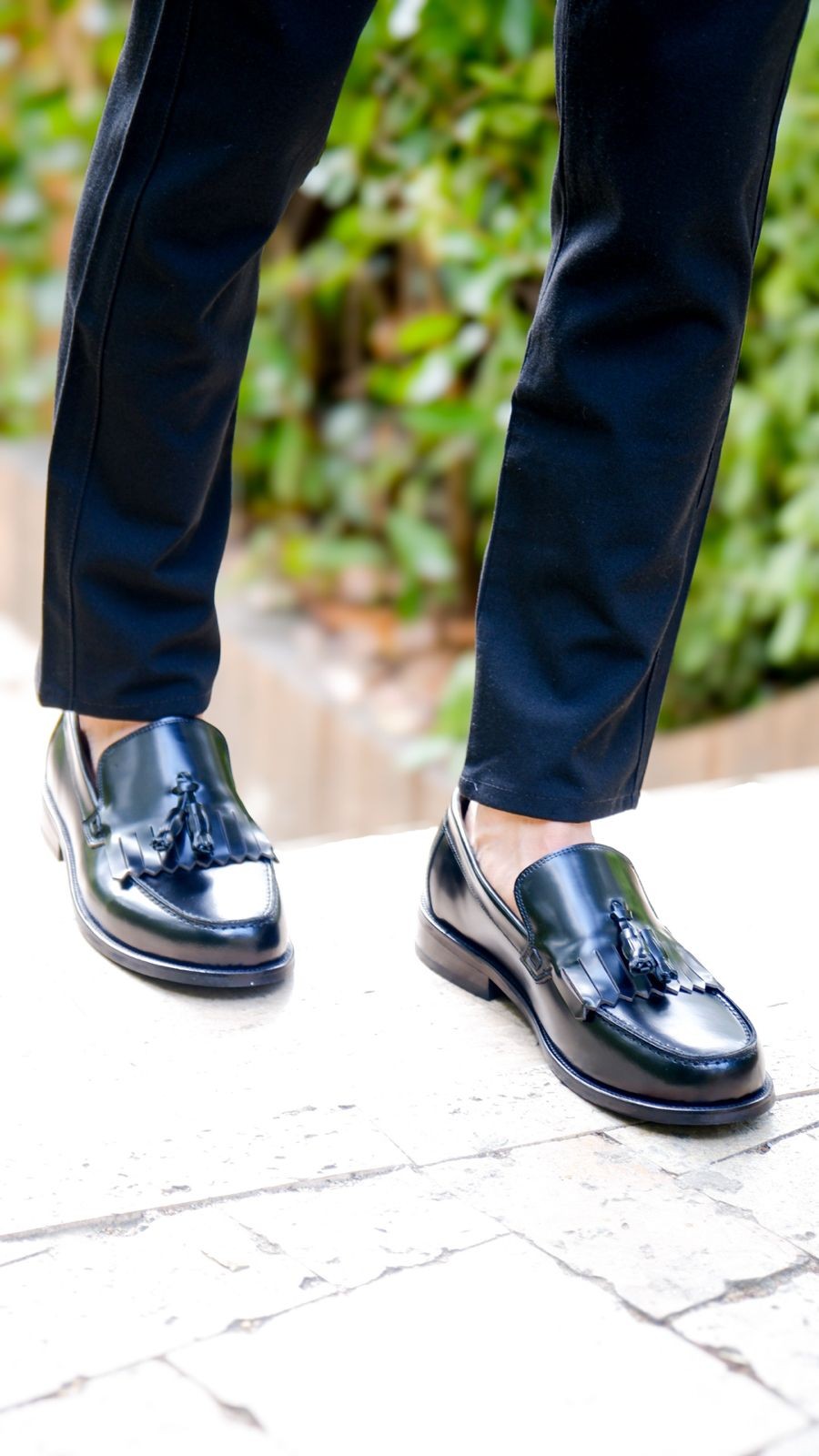 Step Model Hakiki Natural Açma Deri Loafer Ayakkabı - Siyah