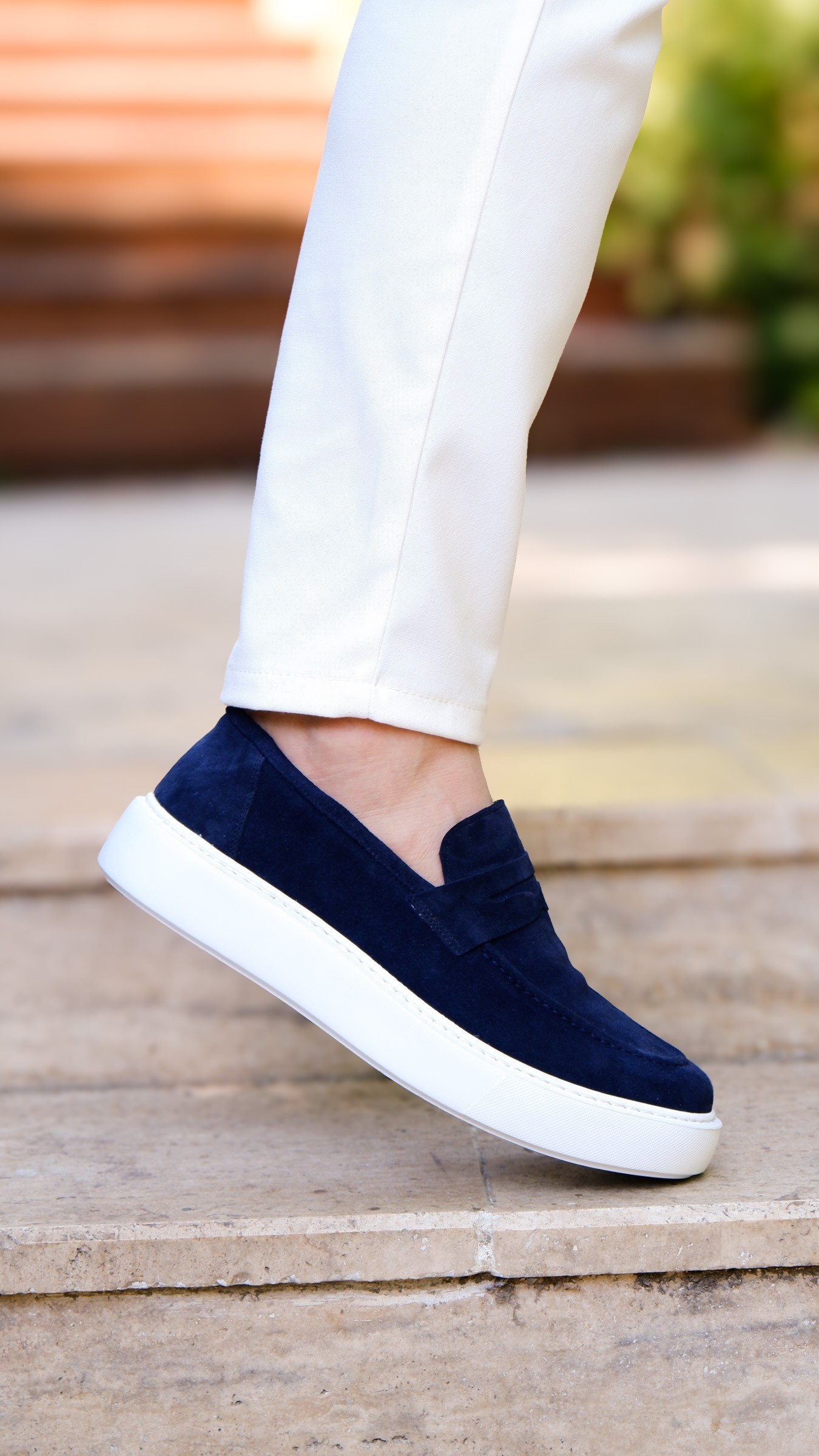 Dumas Model Hakiki Natural Set Deri Loafer Ayakkabı - LACİVERT