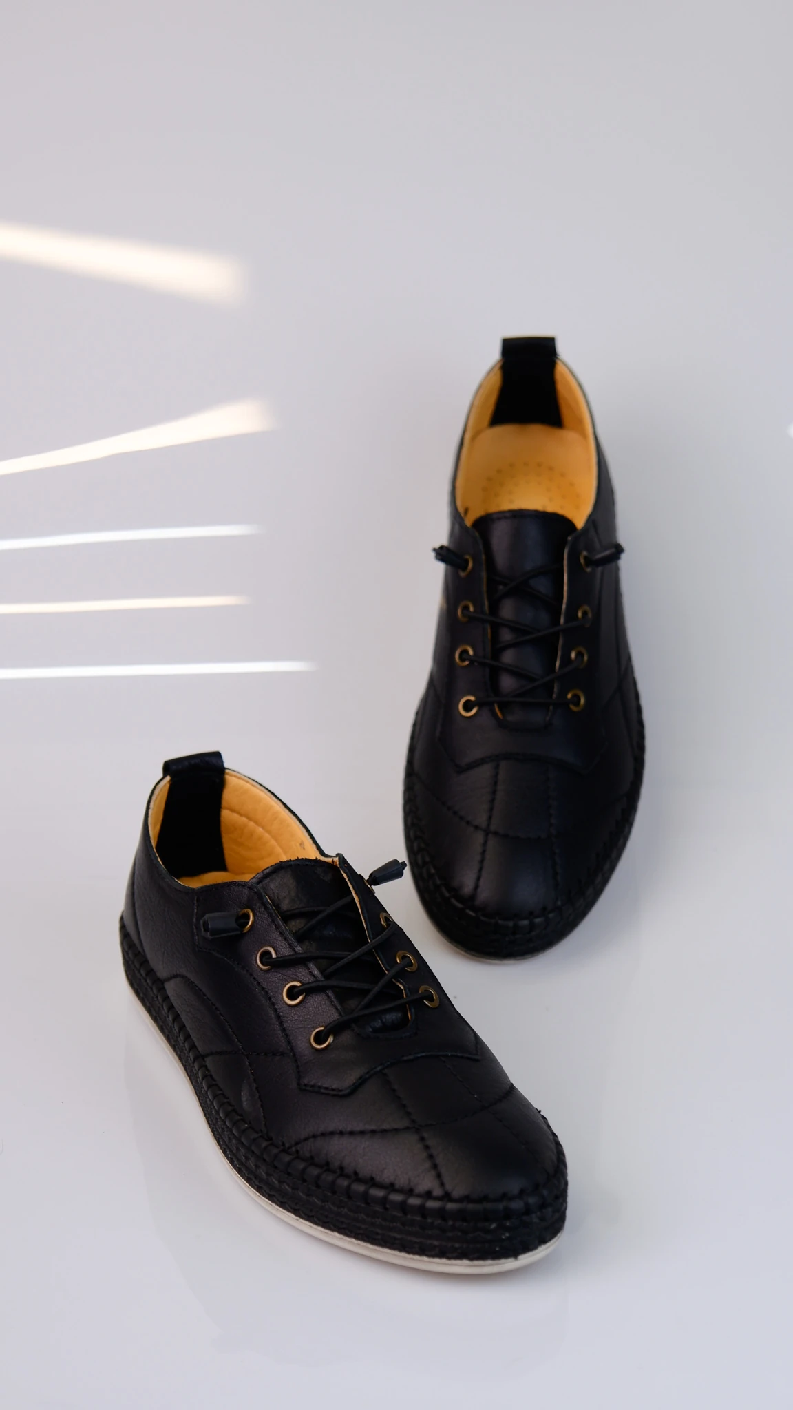 Blok Model Hakiki Deri Kadın Günlük Ayakkabı