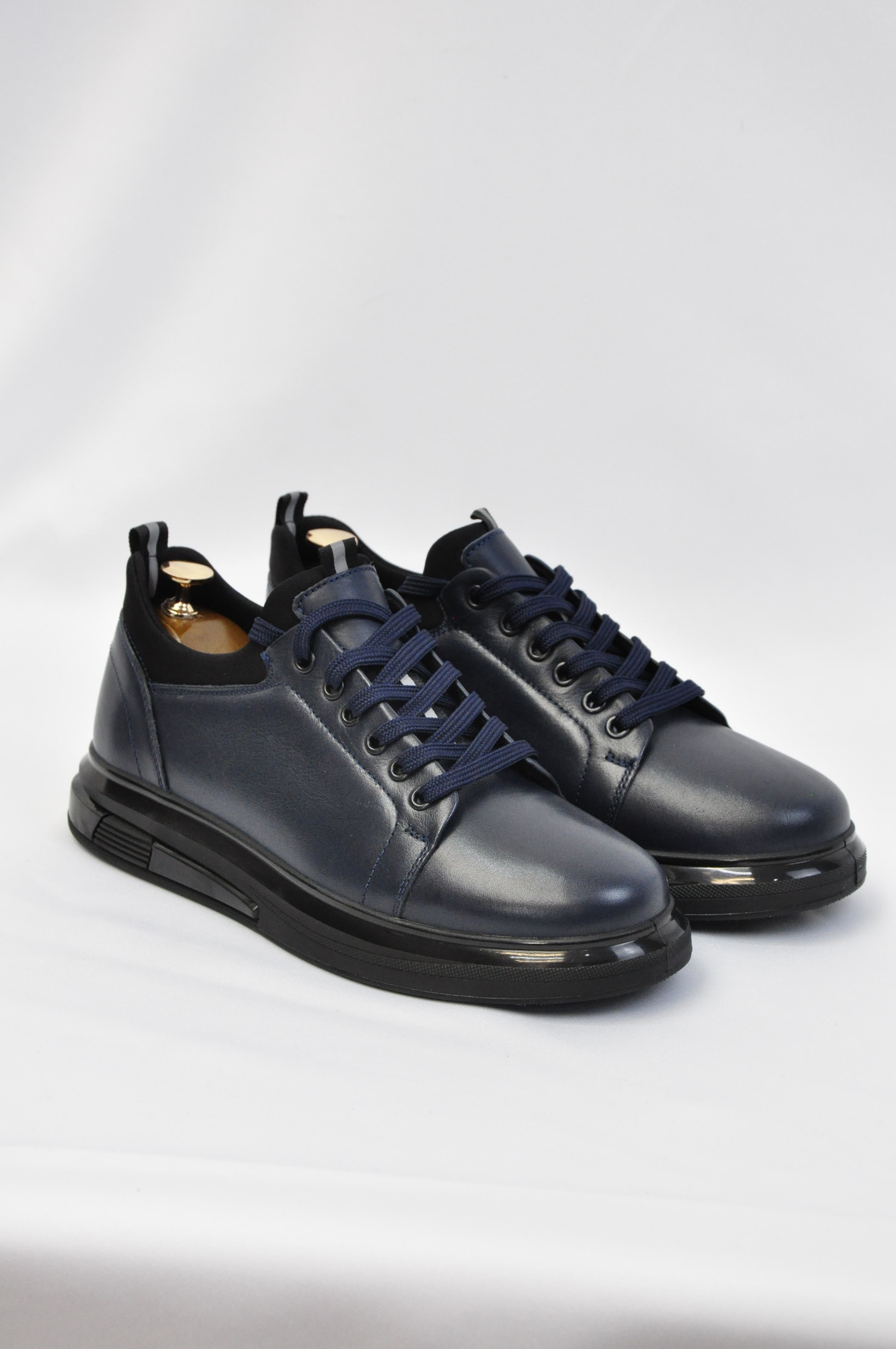 Roma Model Hakiki Natural Deri Sneaker Ayakkabı - LACİVERT