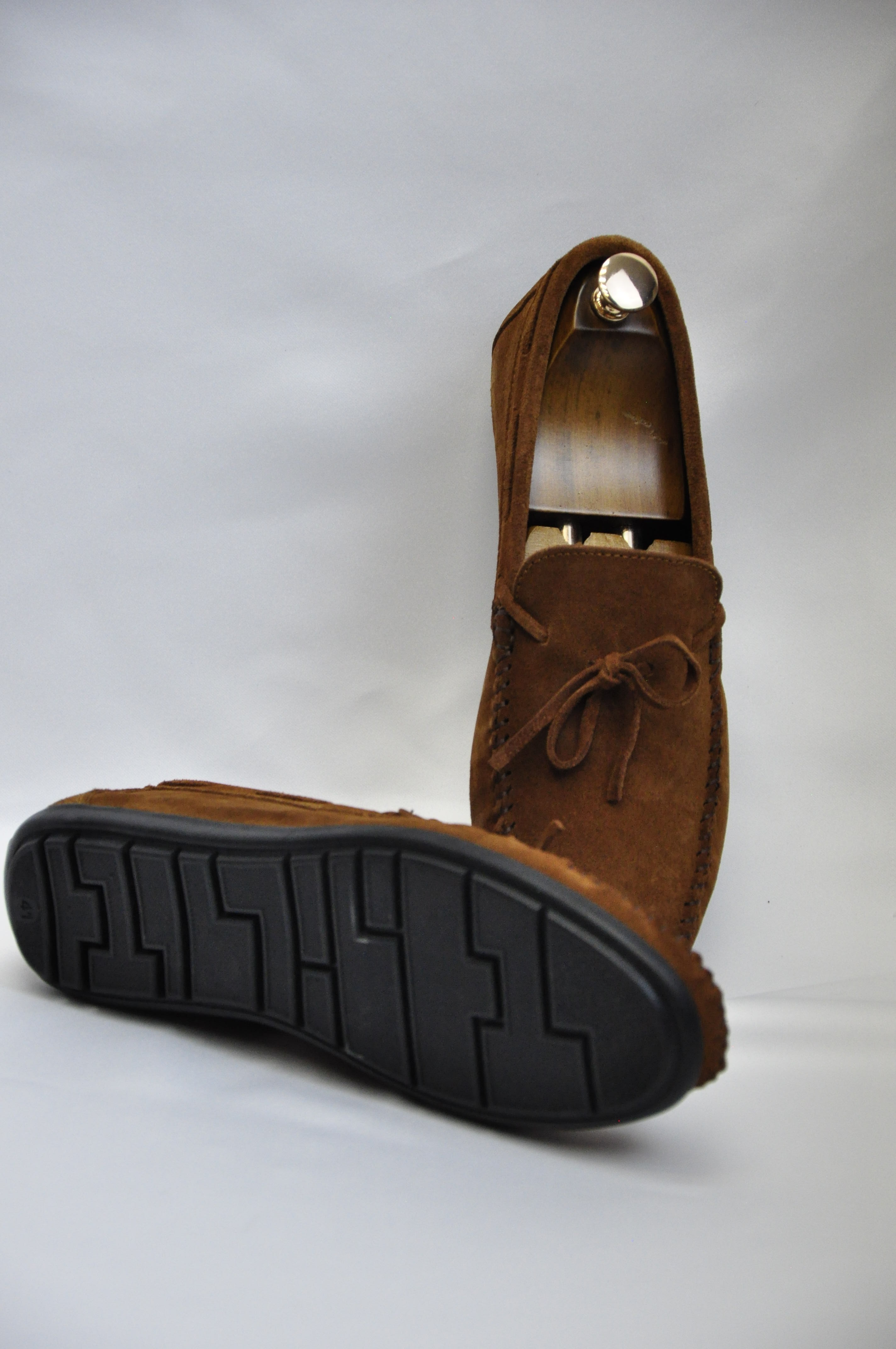 Roc Model Hakiki Natural Süet Deri Loafer Ayakkabı - TABA