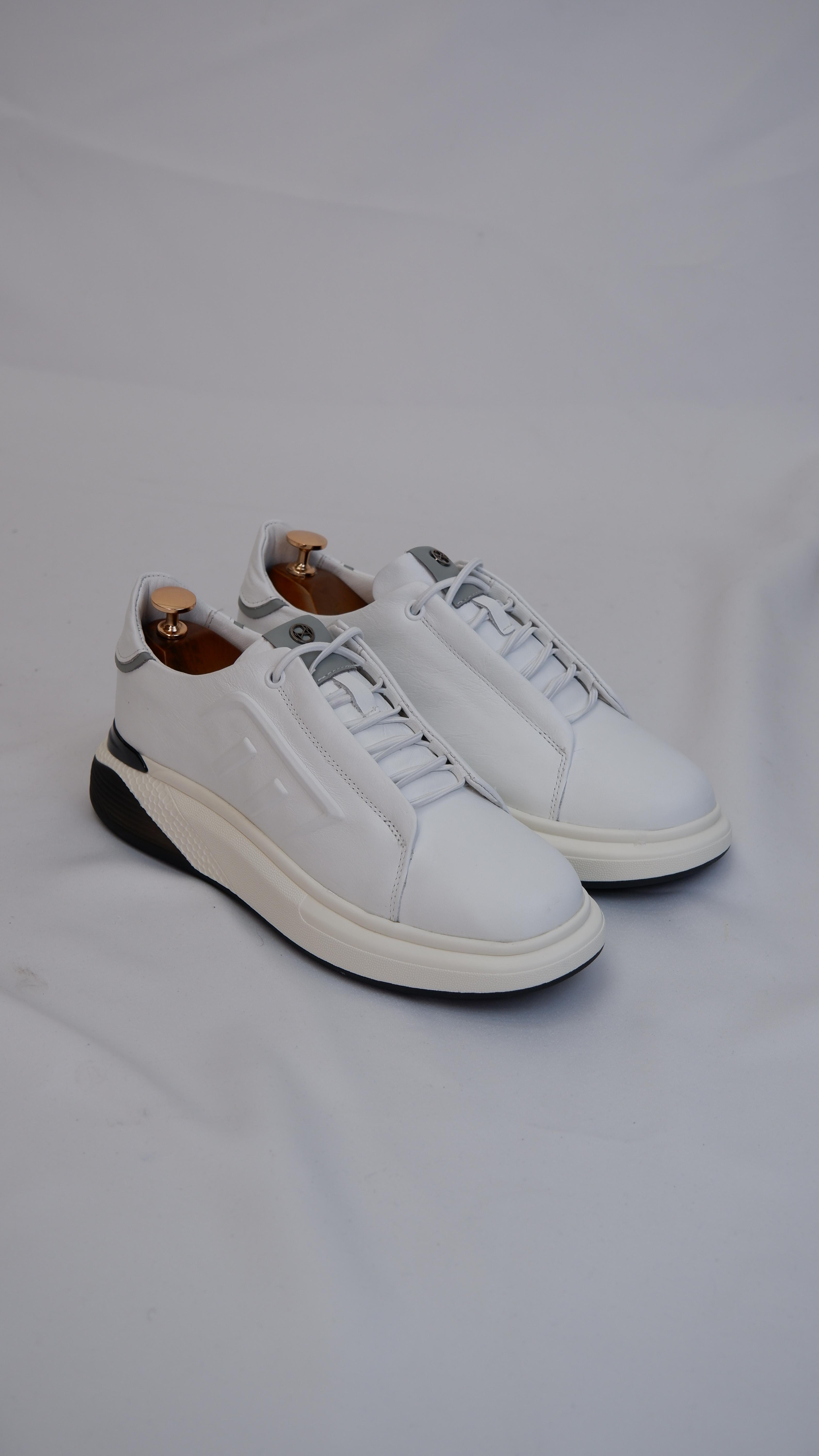 Claw Model Hakiki Natural Deri Köpük Comfort Taban Sneaker Ayakkabı - Grii