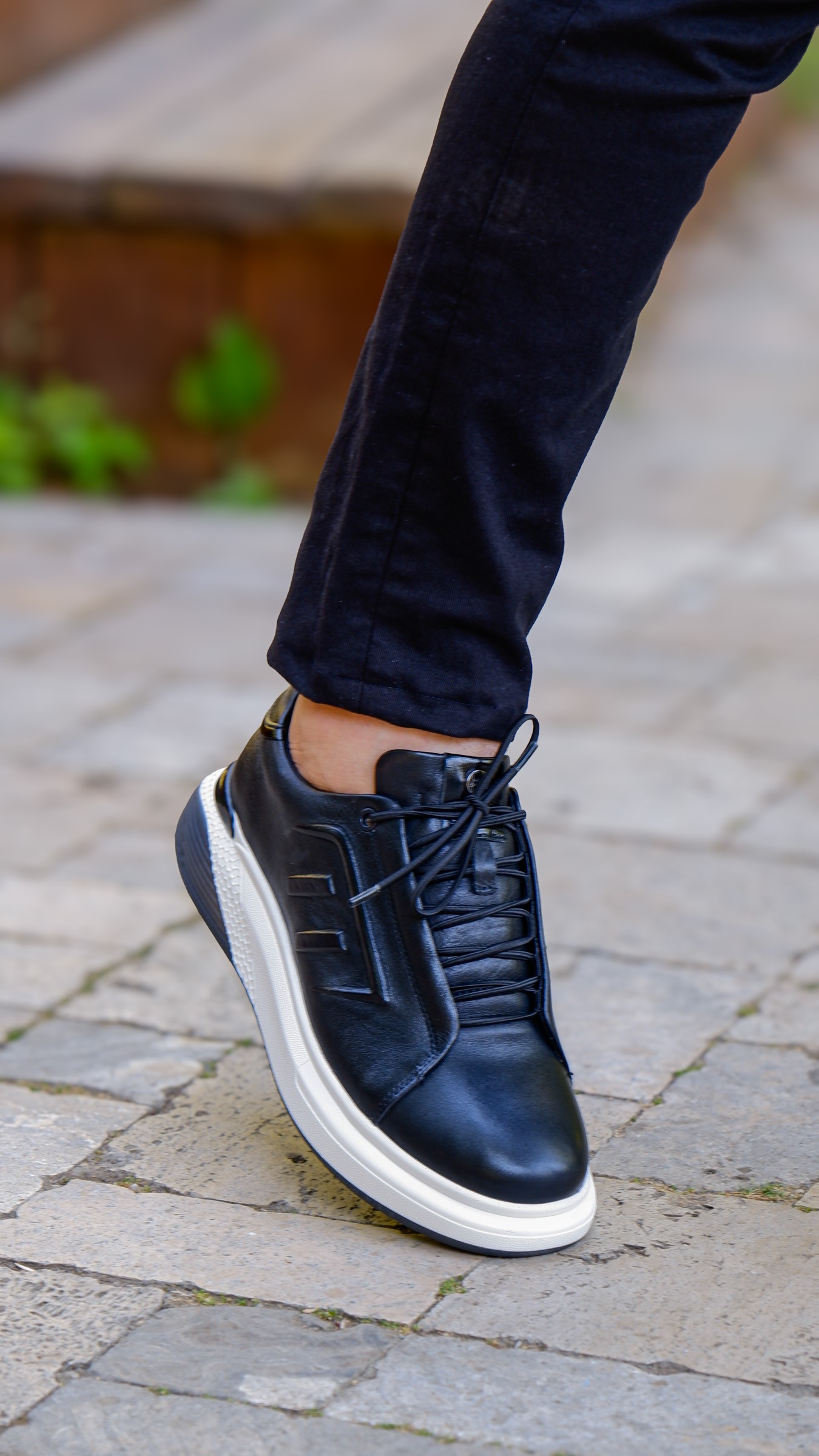 Claw Model Hakiki Natural Deri Köpük Comfort Taban Sneaker Ayakkabı - Siyah