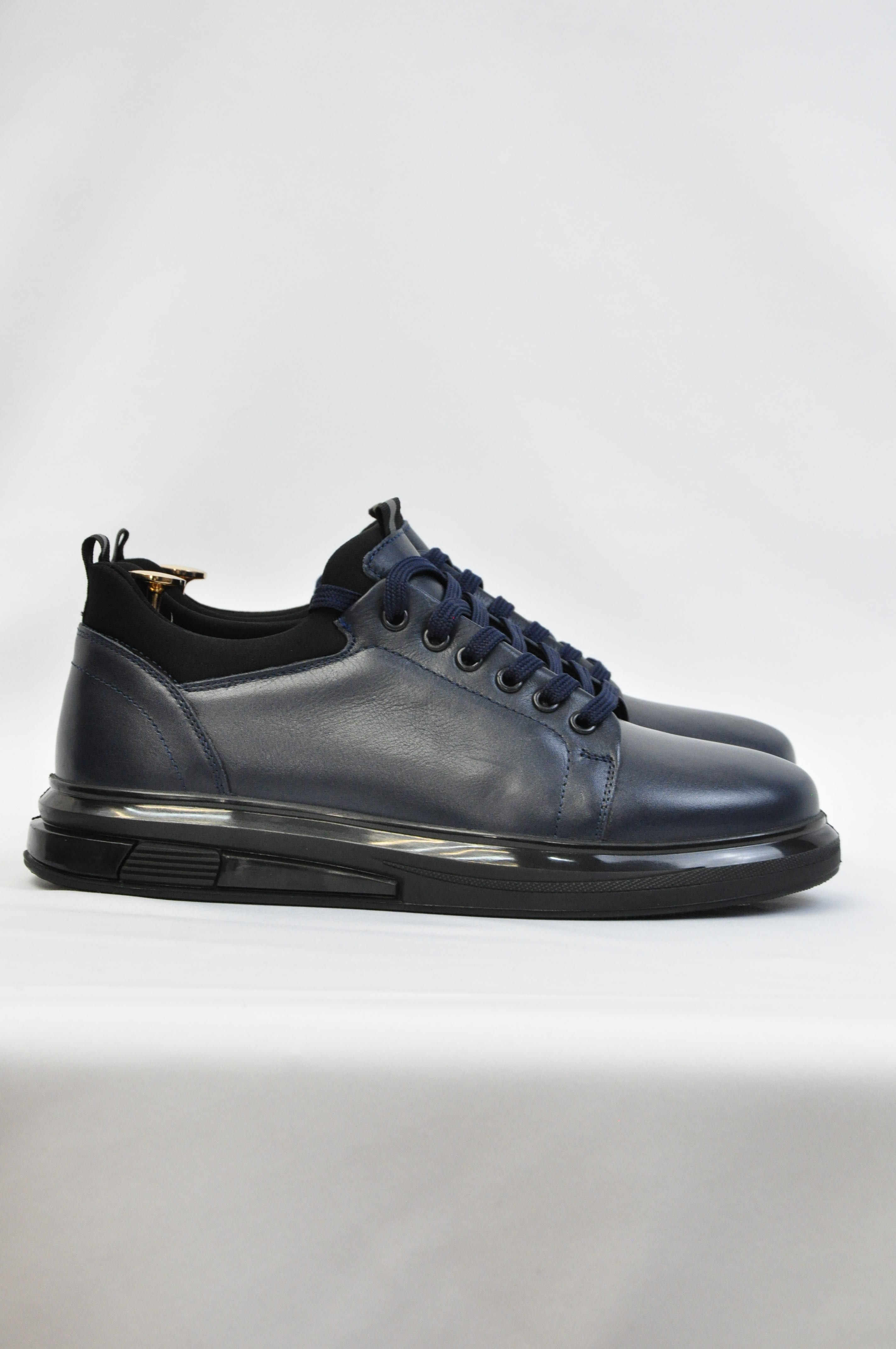 Roma Model Hakiki Natural Deri Sneaker Ayakkabı - LACİVERT