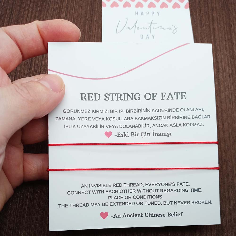 Red String Of Fate Çift Kırmızı İp Sevgili Bilekliği