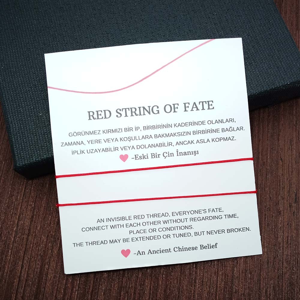 Red String Of Fate Çift Kırmızı İp Sevgili Bilekliği