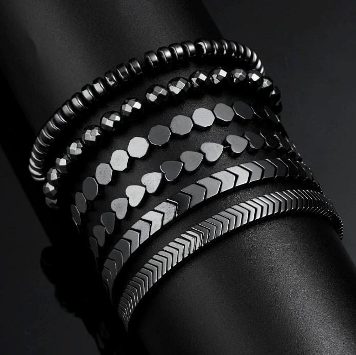 6 Mm Hematit Doğal Taşı Ayarlanabilir Bileklik-Balance Jewelry