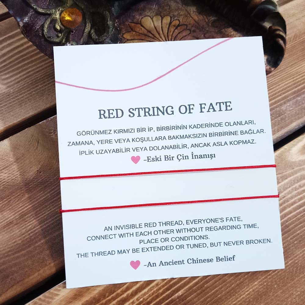Red String Of Fate Çift Kırmızı İp Sevgili Bilekliği