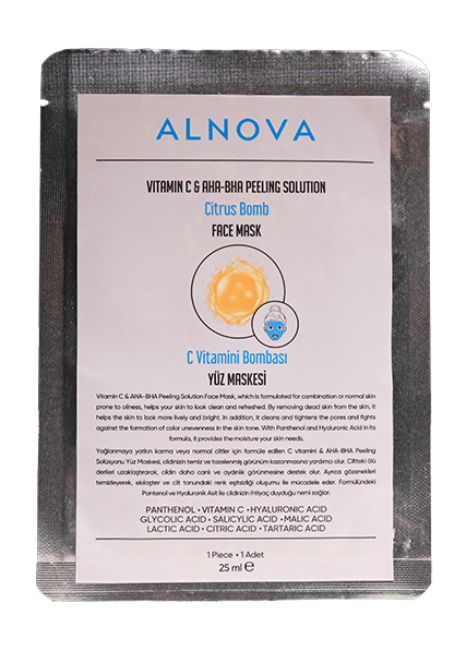 ALNOVA C Vitamini & AHA BHA Peeling Kağıt Maske