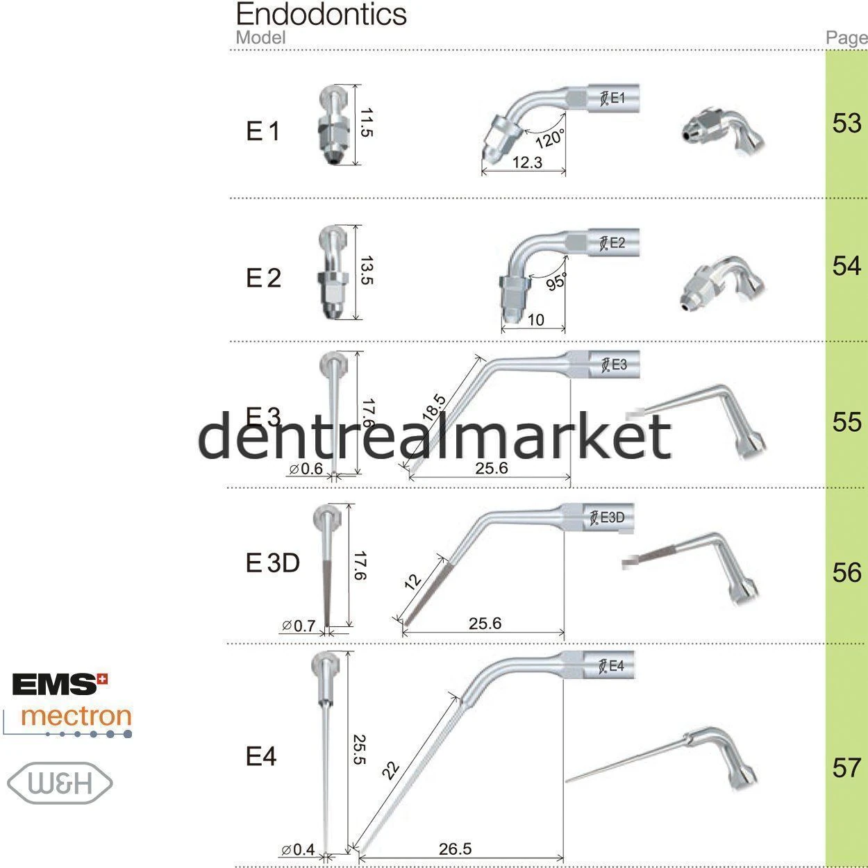 Kavitron Endodonti Ucu E3 - Ems,Mectron,Woodpecker,WH Uyumlu