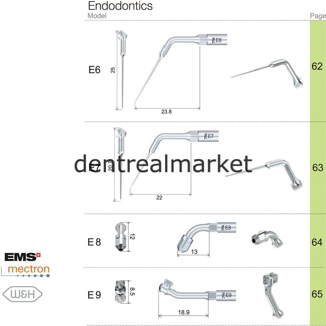 Kavitron Endodonti Ucu E3 - Ems,Mectron,Woodpecker,WH Uyumlu