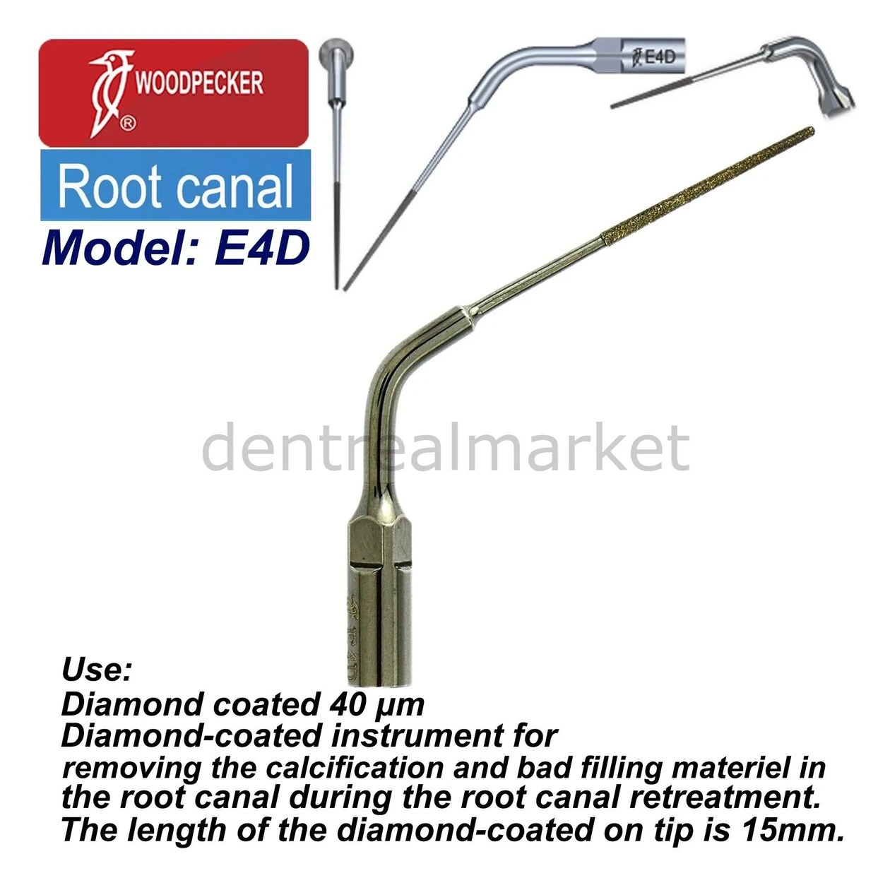 Kavitron Endodonti Ucu E4D - Ems,Mectron,Woodpecker,WH Uyumlu