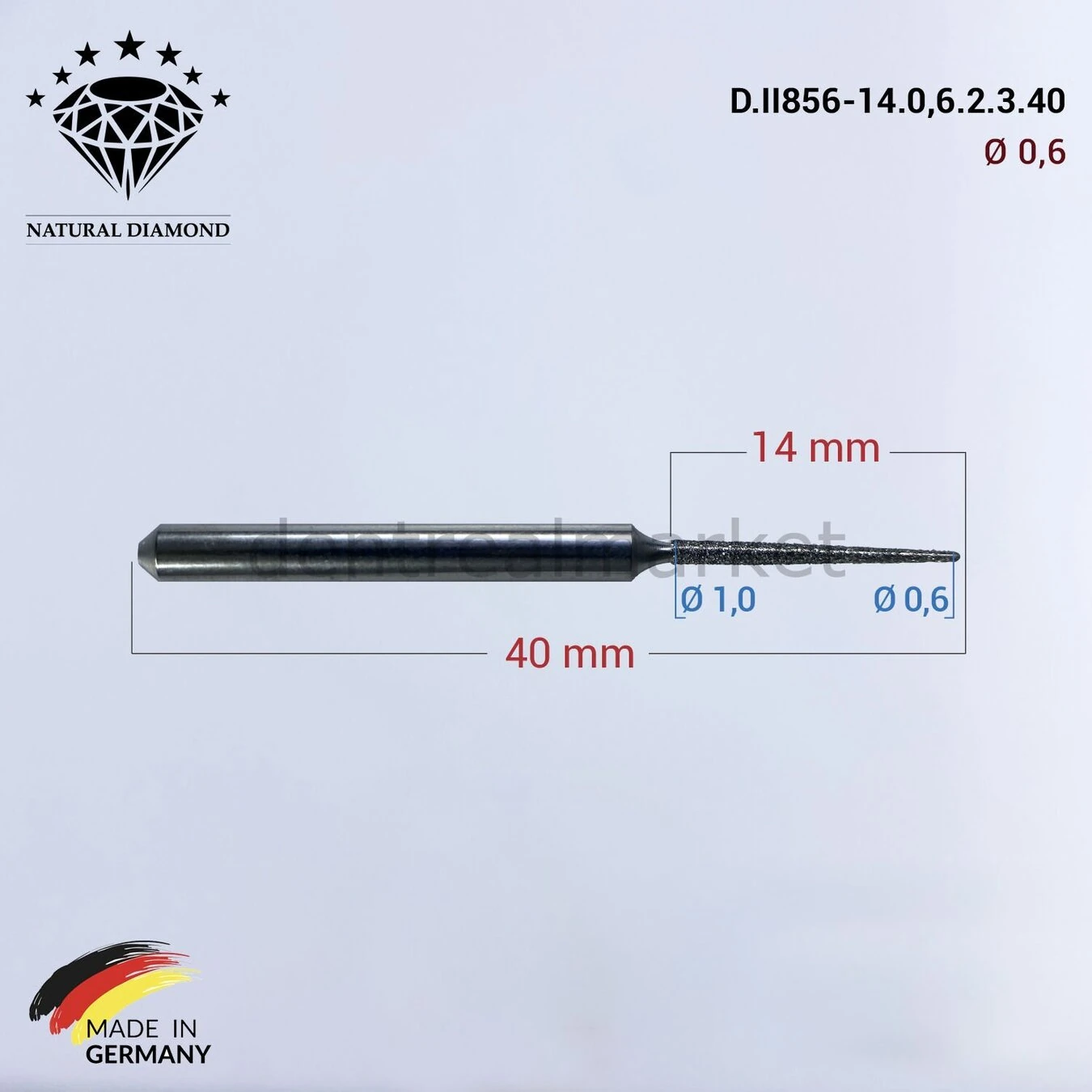 Imes Icore Wieland Elmas Cad Cam Drill 0,6 mm