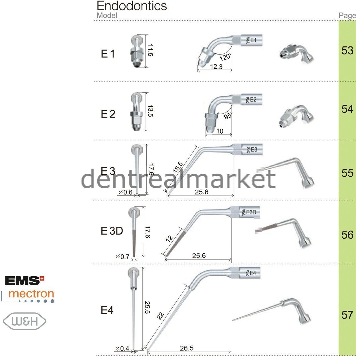 Kavitron Endodonti Ucu E11D - Ems,Mectron,Woodpecker,WH Uyumlu
