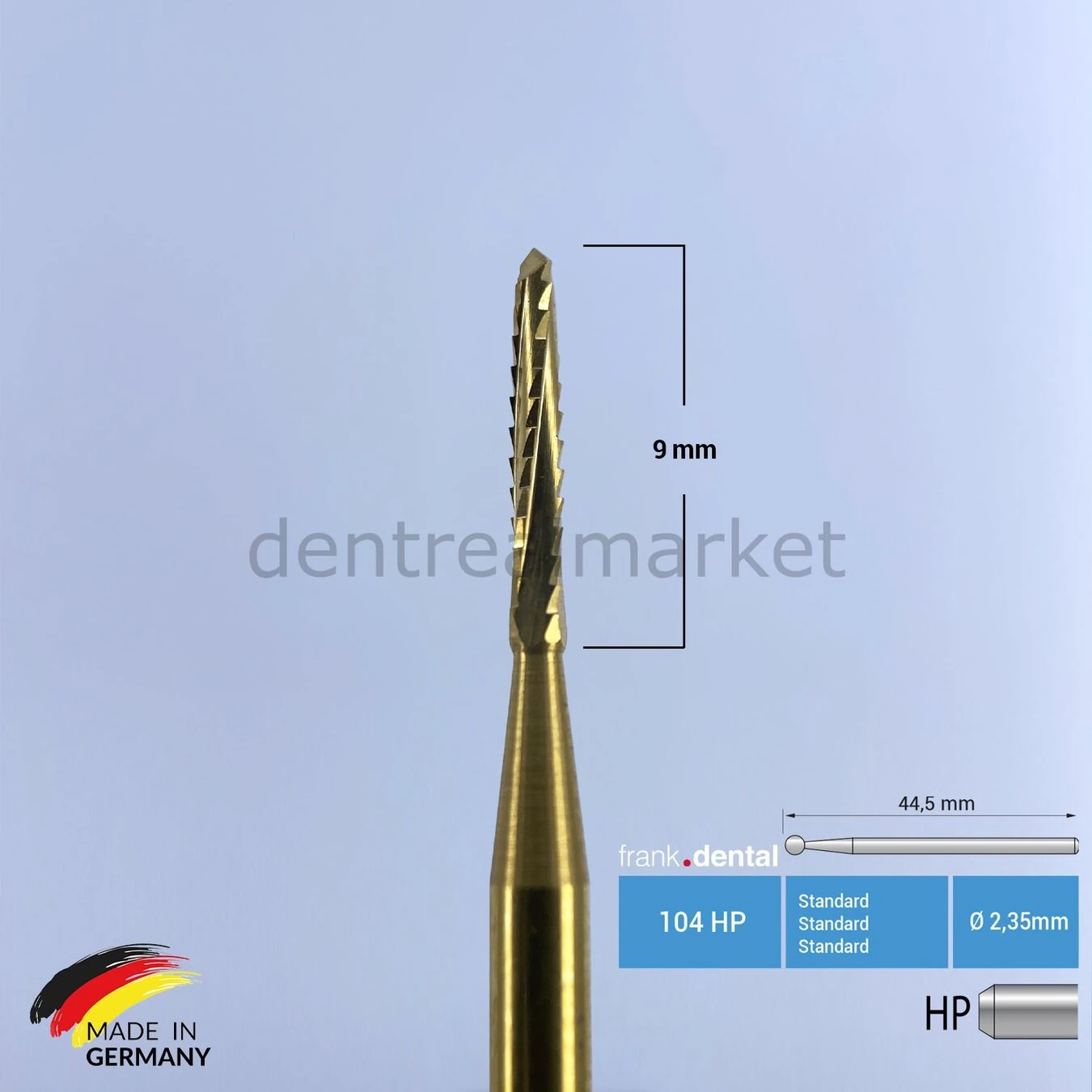 Titanyum Carpide Lindemann Cerrahi Frez - 162 HP