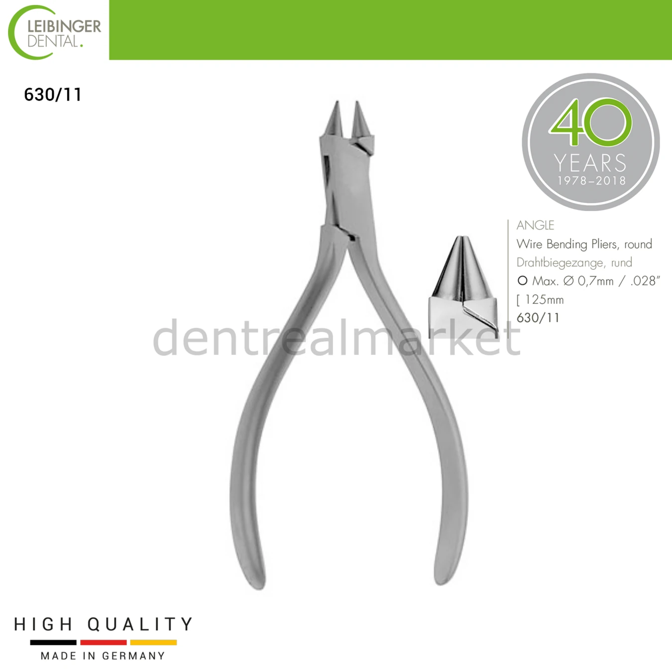 Wire Bending Pliers (Round) - Açılı Tel Bükme Pensi (Yuvarlak) - 125 mm
