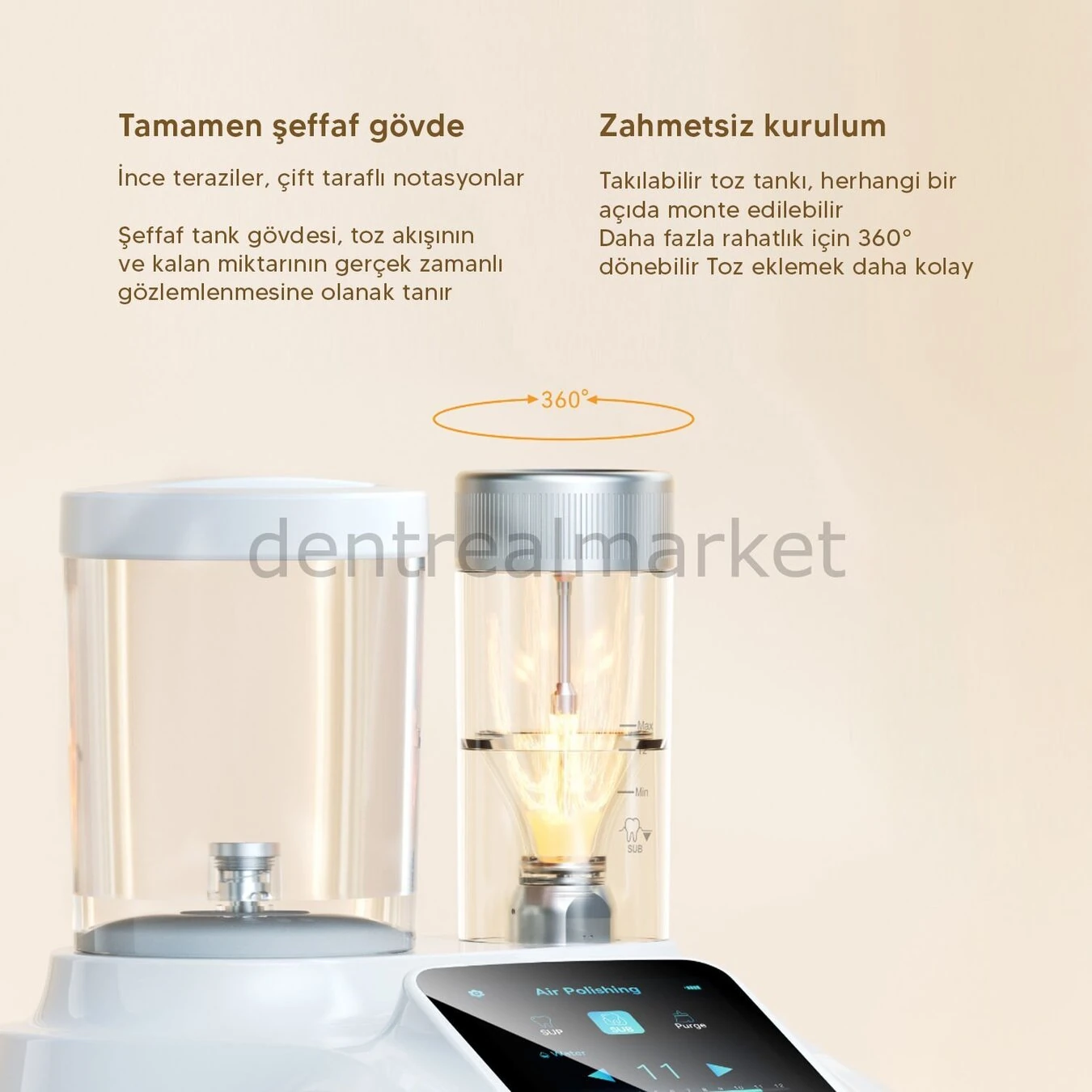 PT-B Scaler & Air Polisher - Standlı Airflow&Kavitron Cihazı