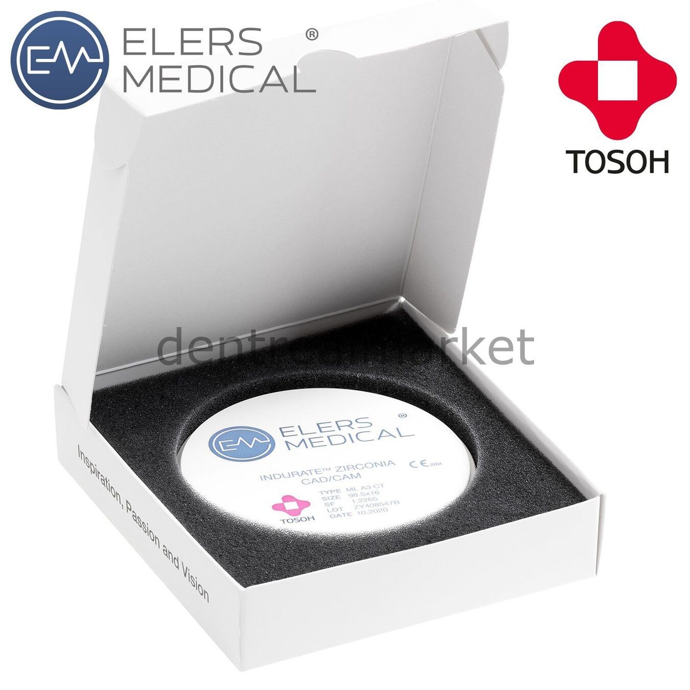 INDURATE Multilayer Extra-Translucent Zirkon Blok - 14 mm - %100 TOSOH ***