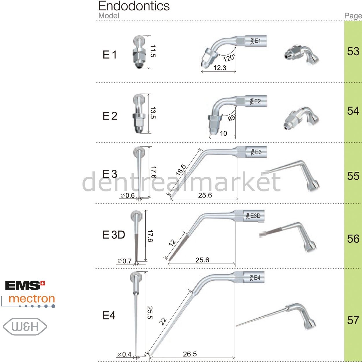 Kavitron Uç Endodonti E1 - Ems,Mectron,Woodpecker,WH Uyumlu