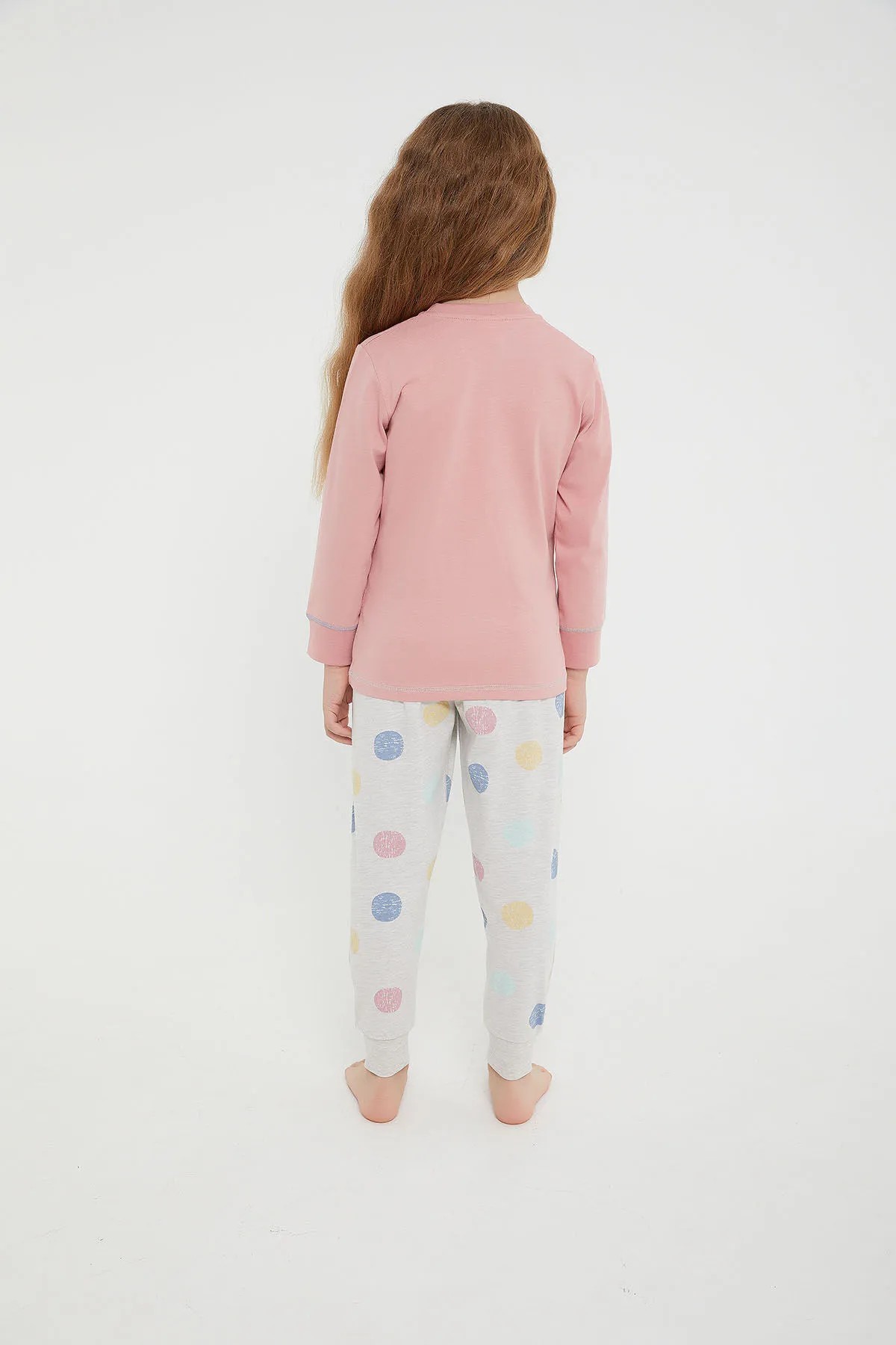 Rolypoly Be Nice Krem Kız Çocuk Uzun Kol Pijama Takım