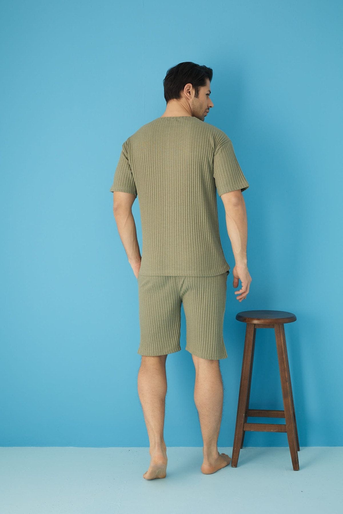 Fitilli Oversize Erkek Kapri Takımı
