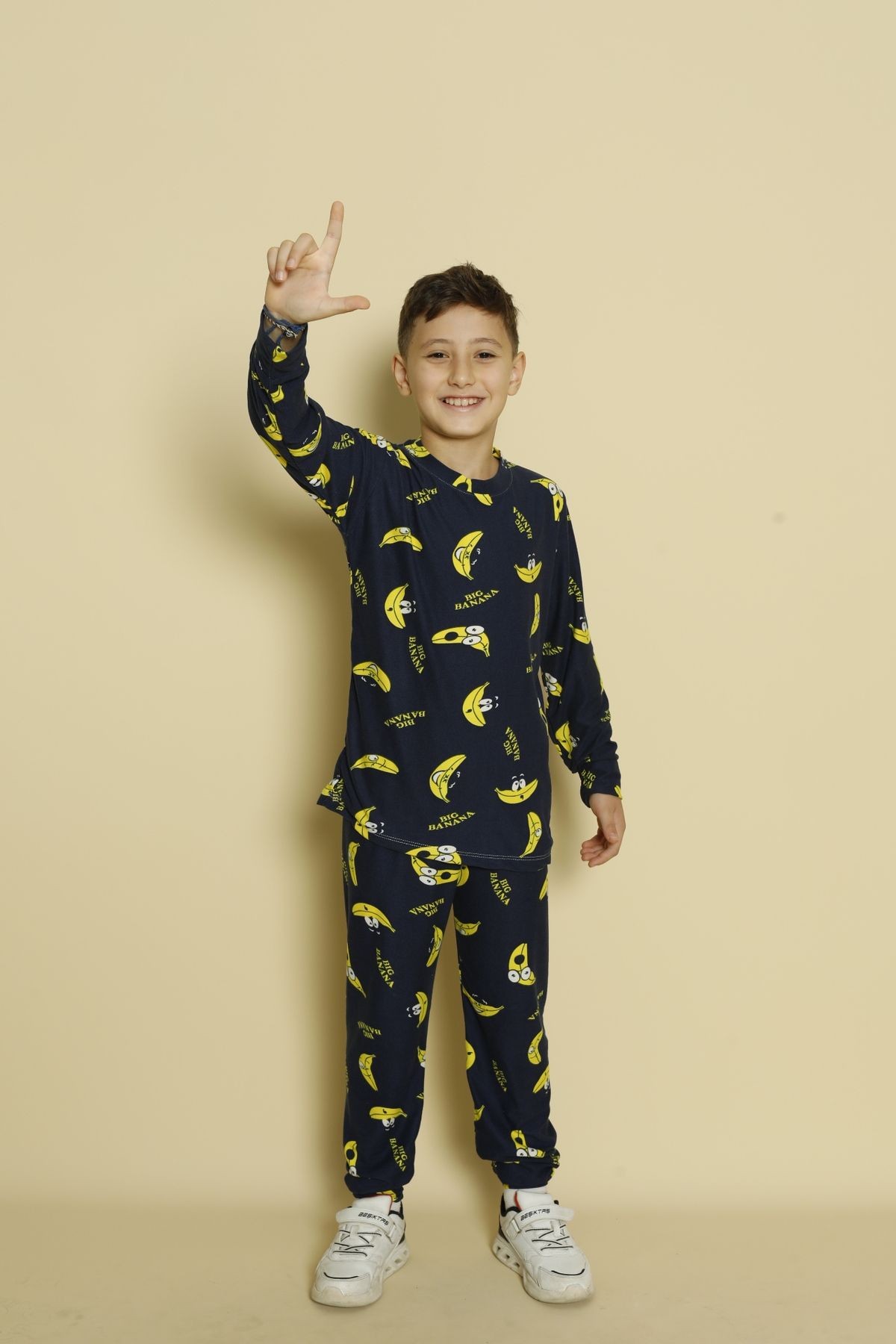 Süet Erkek Çocuk Pijama Takımı