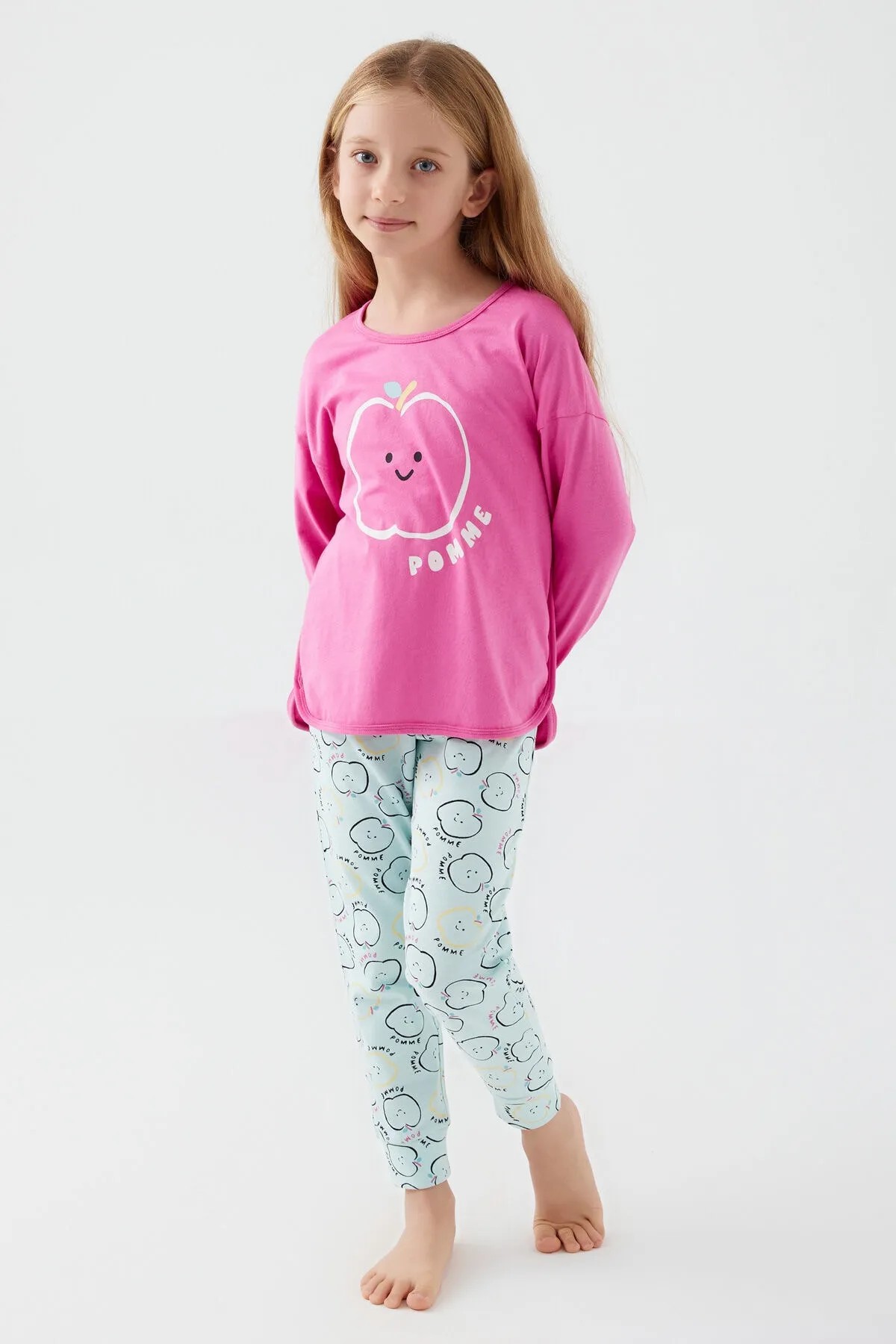 Rolypoly Pomme Apple Kız Çocuk Uzun Kol Pijama Takım