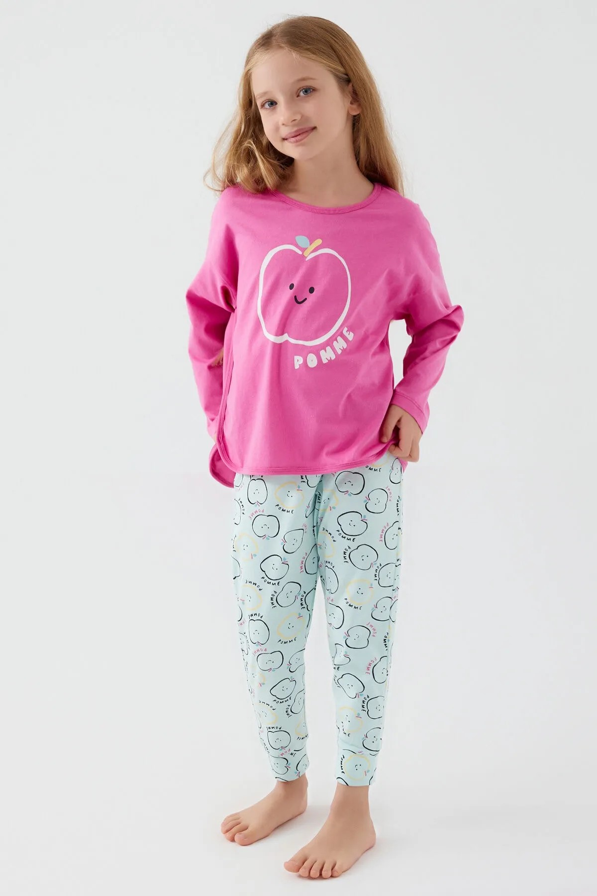 Rolypoly Pomme Apple Kız Çocuk Uzun Kol Pijama Takım