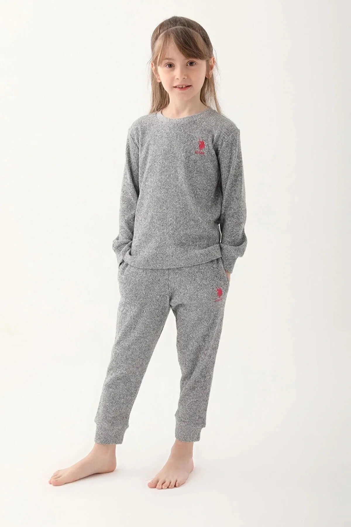 U.S. Polo Assn Candy Girl Gri Kız Çocuk Eşofman Takımı