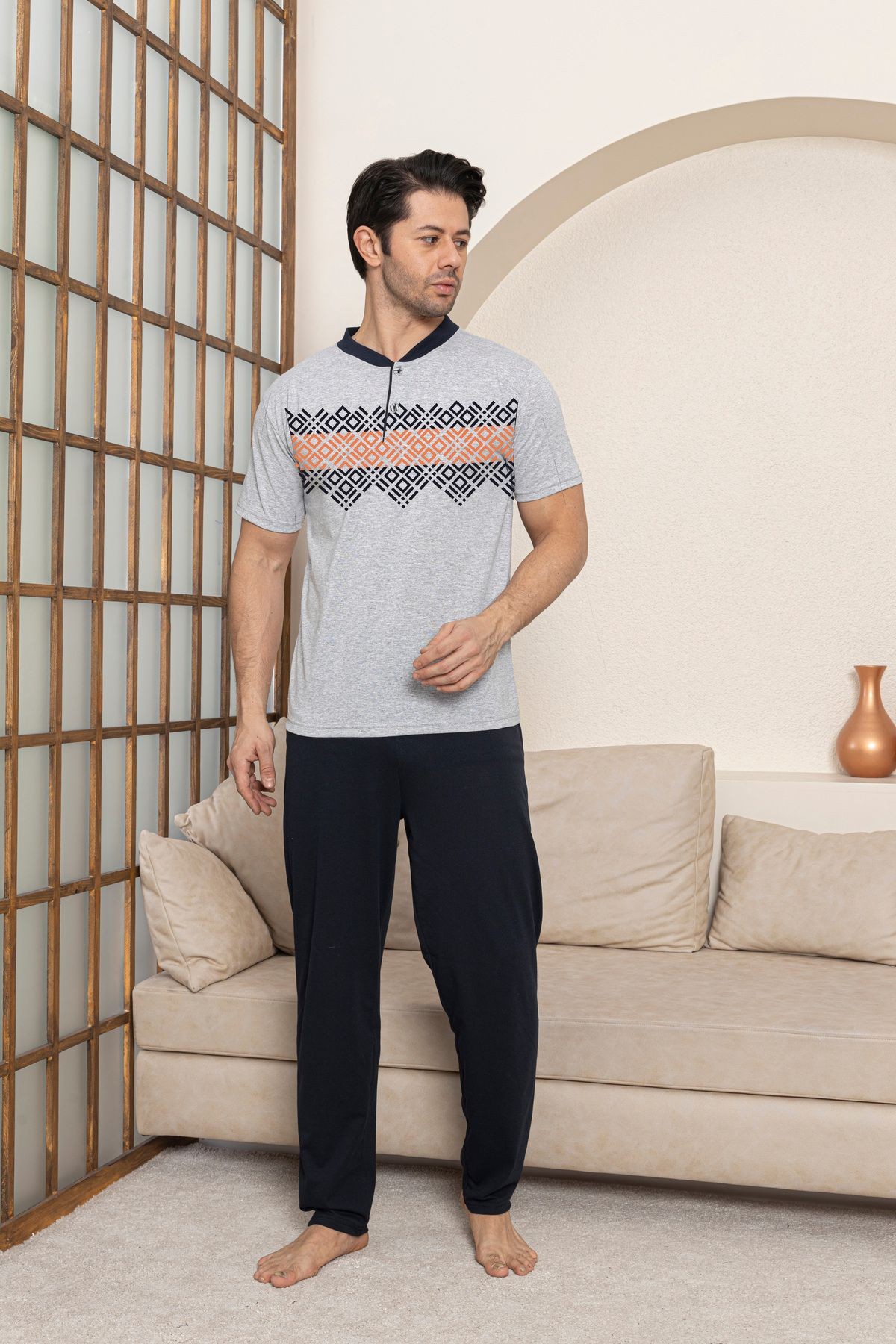 Penye Erkek Süprem (Yazlık) Pijama Takımı