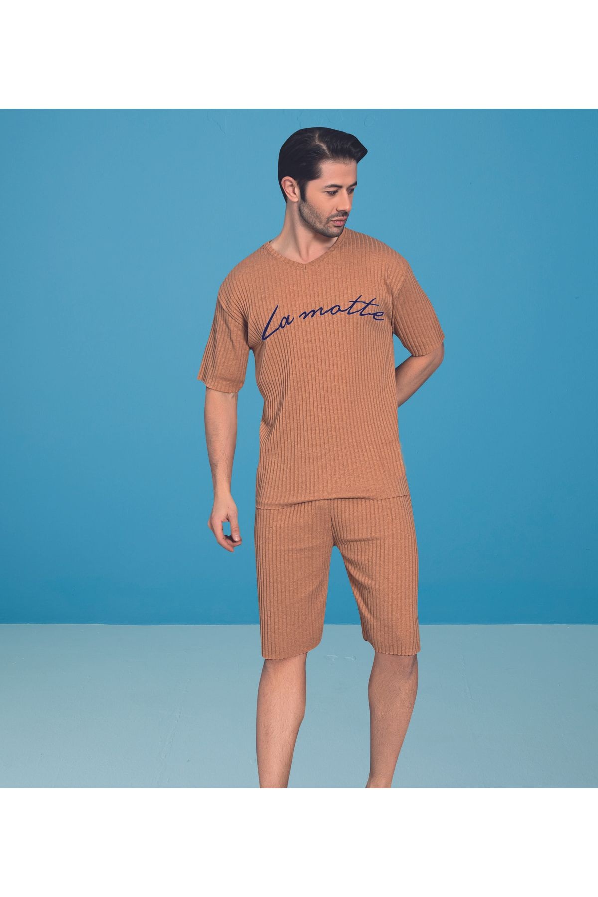 Fitilli Oversize Erkek Kapri Takımı