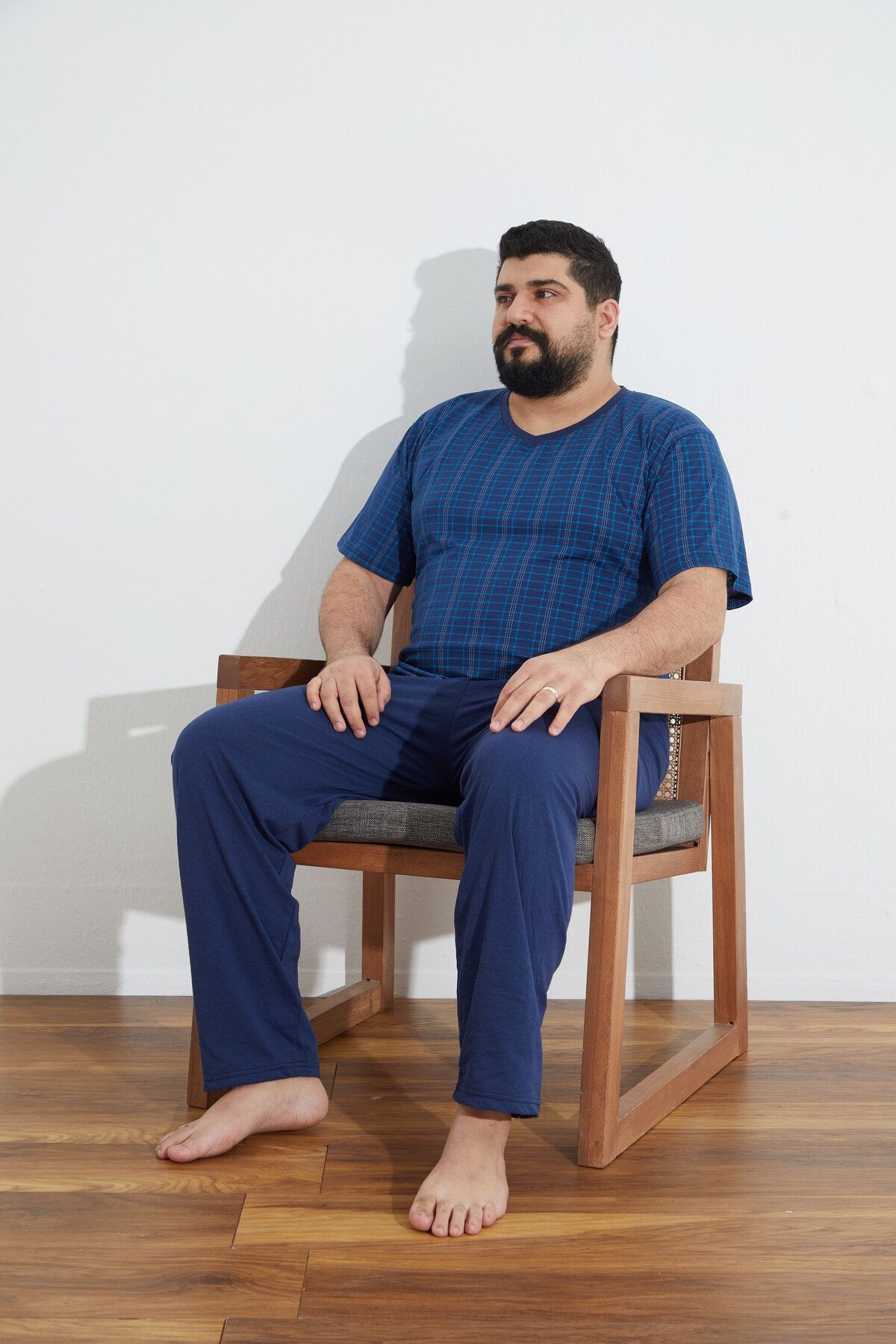 Penye Süprem(İnce) Battal Büyük Beden Yazlık Erkek Pijama Takımı
